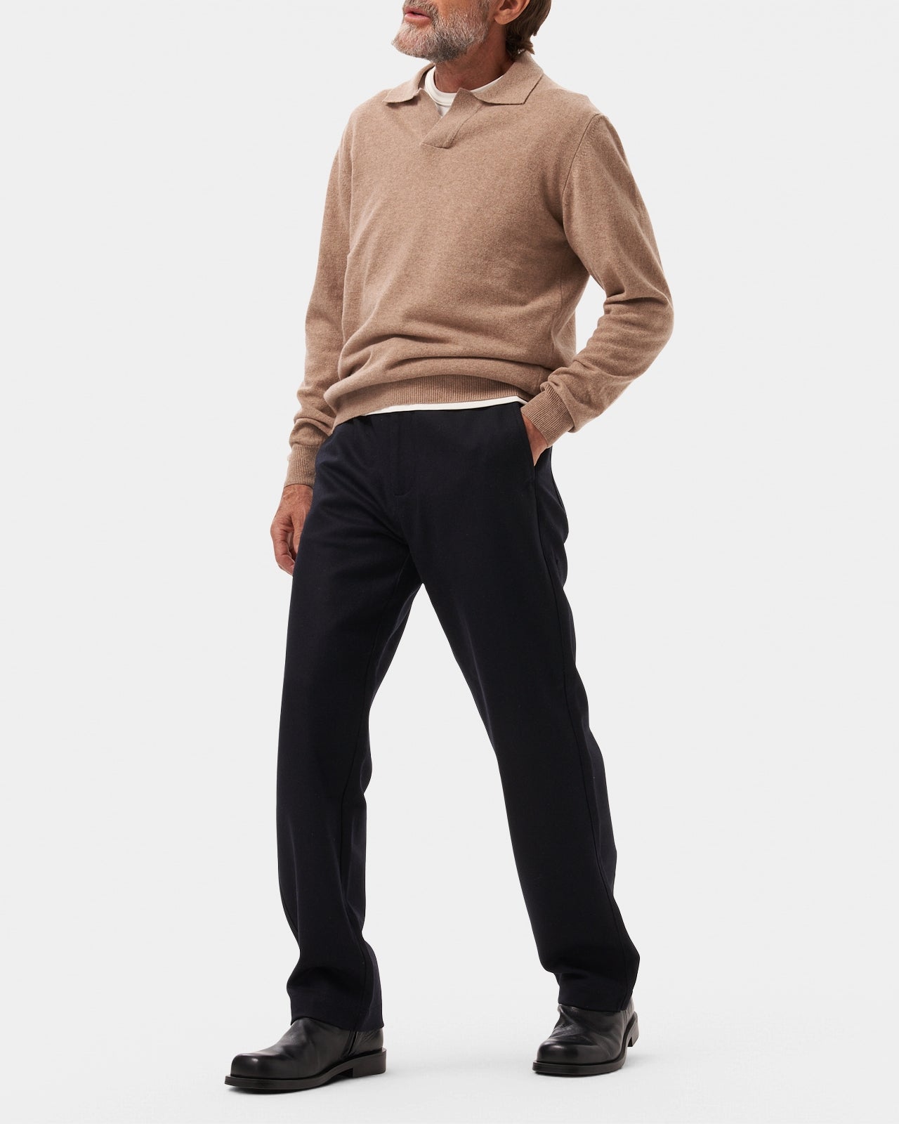 LAFAURIE MARCEL Flanelle pantalon navy laine vierge