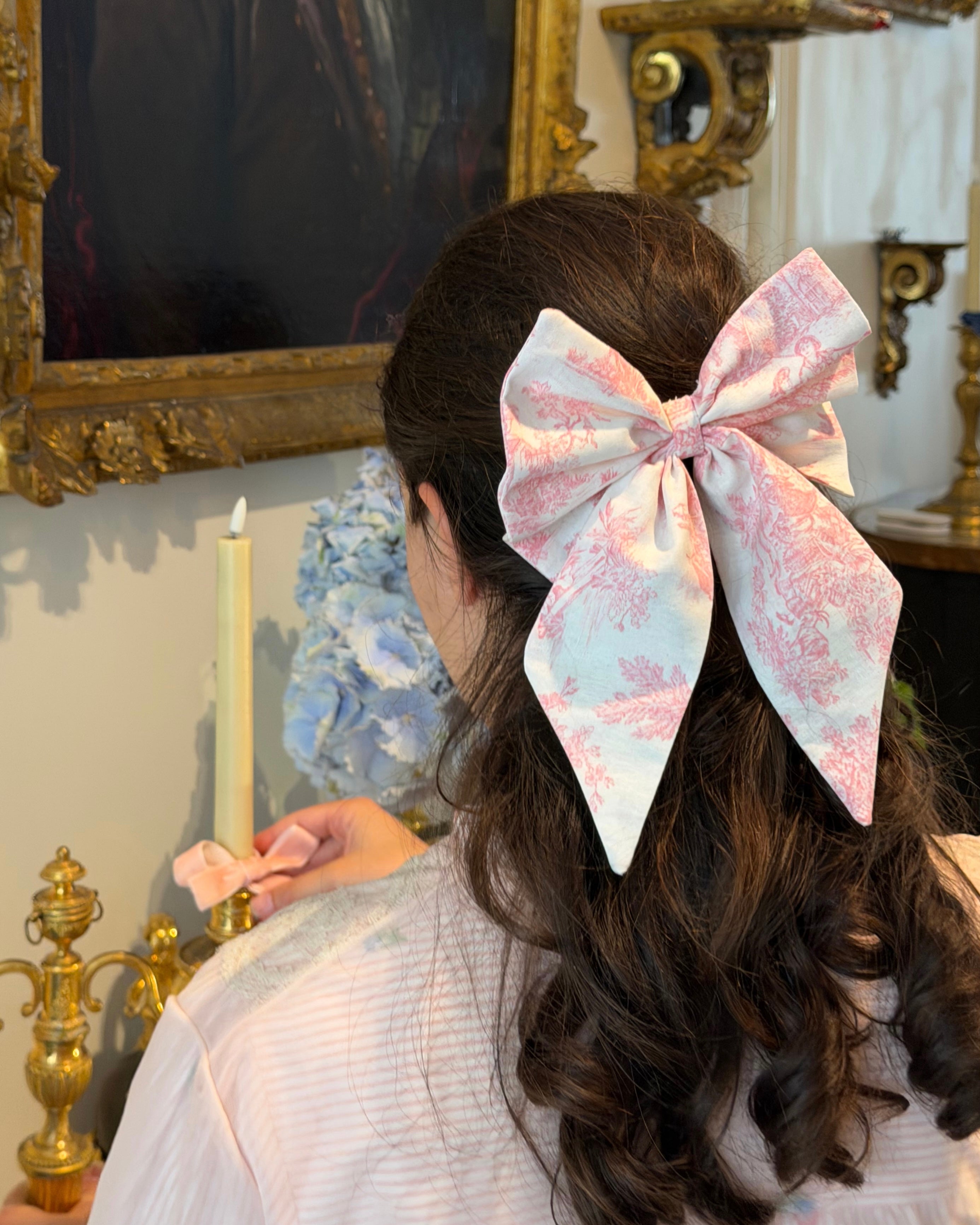 Solène Gisèle Signature Nœud Toile de Jouy Poudré Coton