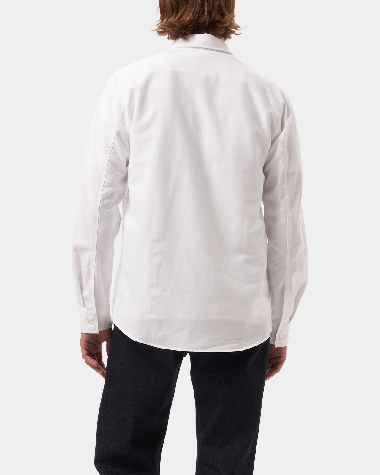 LAFAURIE HUGUES Blanc chemise oxford coton coupe droite