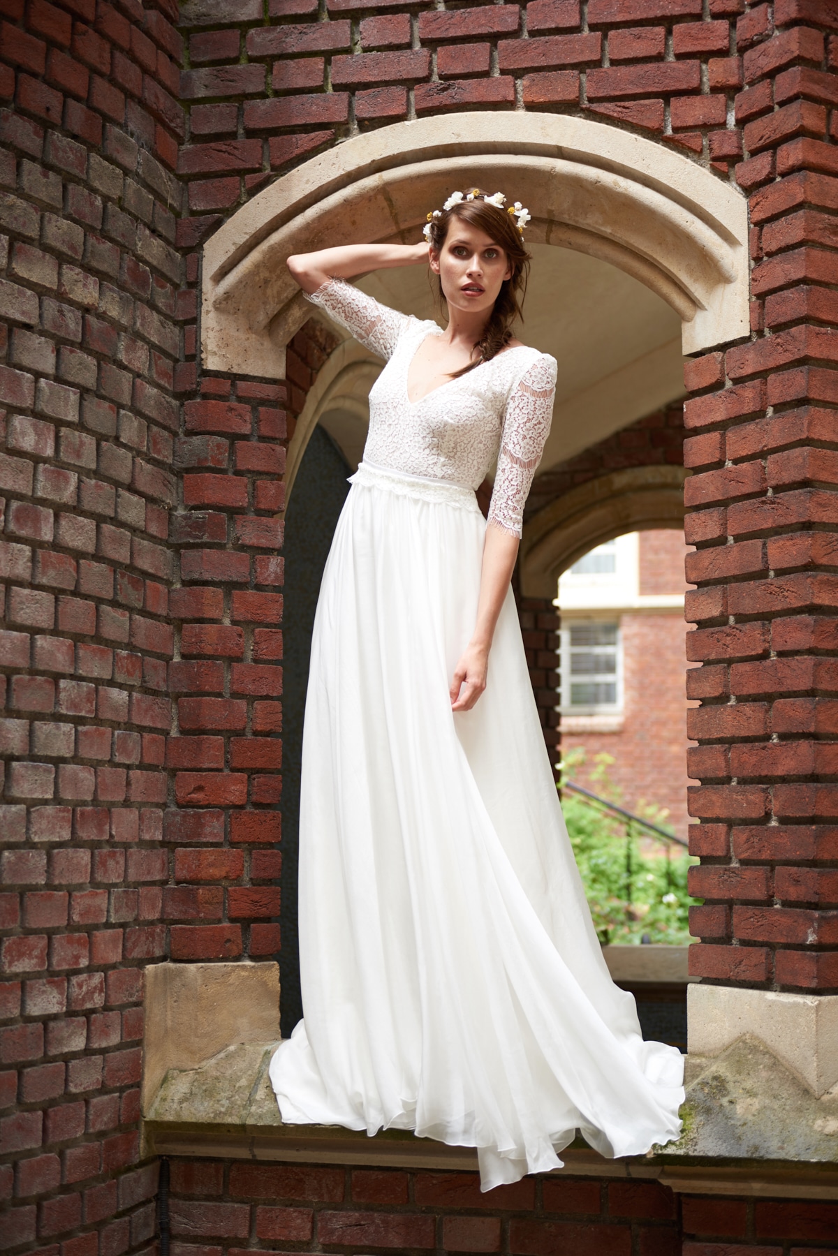 Maison Floret Sur-mesure Marius robe dentelle basque