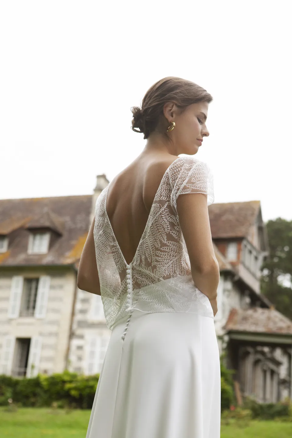 Maison Floret Prêt-à-marier Auguste top mariée broderie italienne
