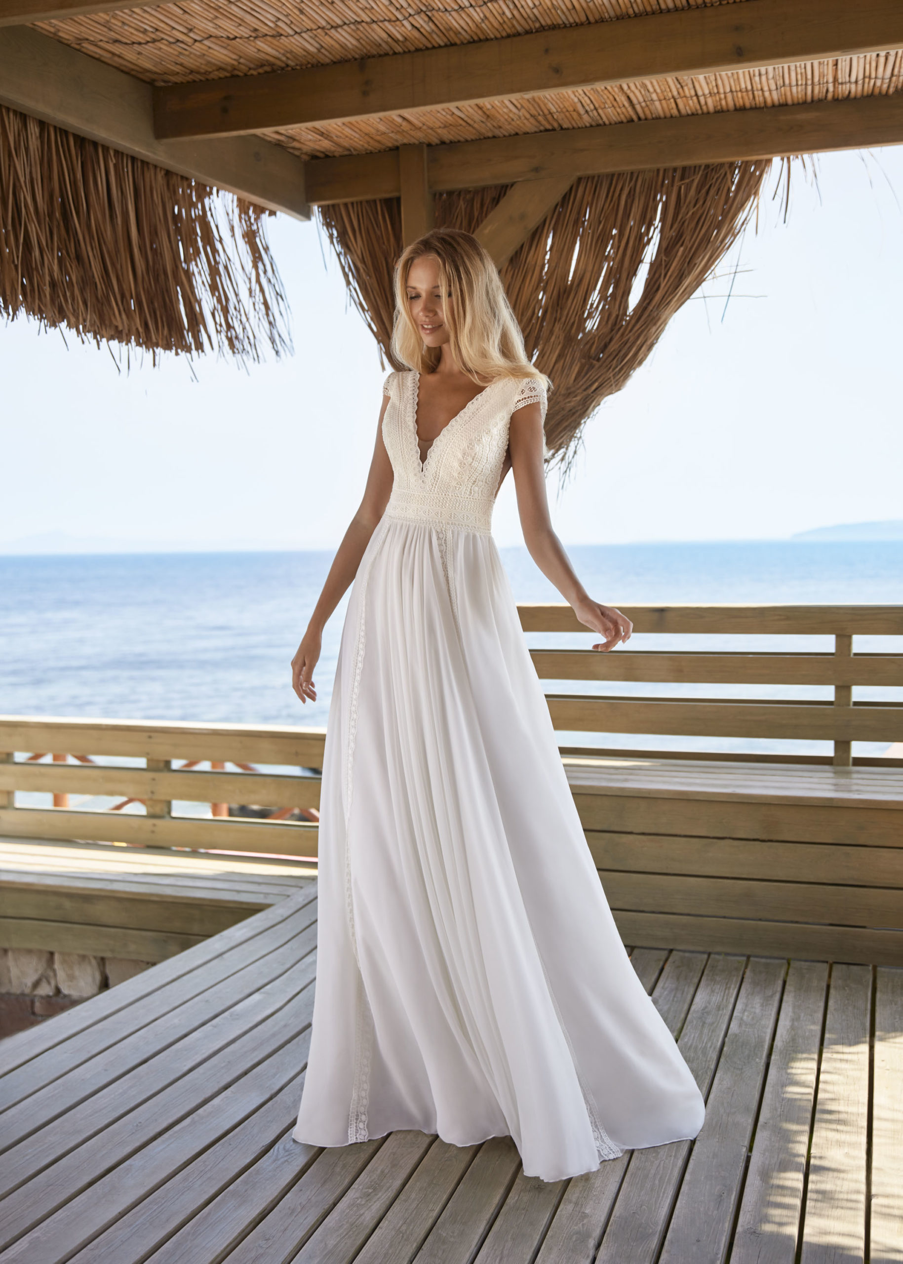 Hervé Paris Boho Valbonne robe de mariée ivoire bohème