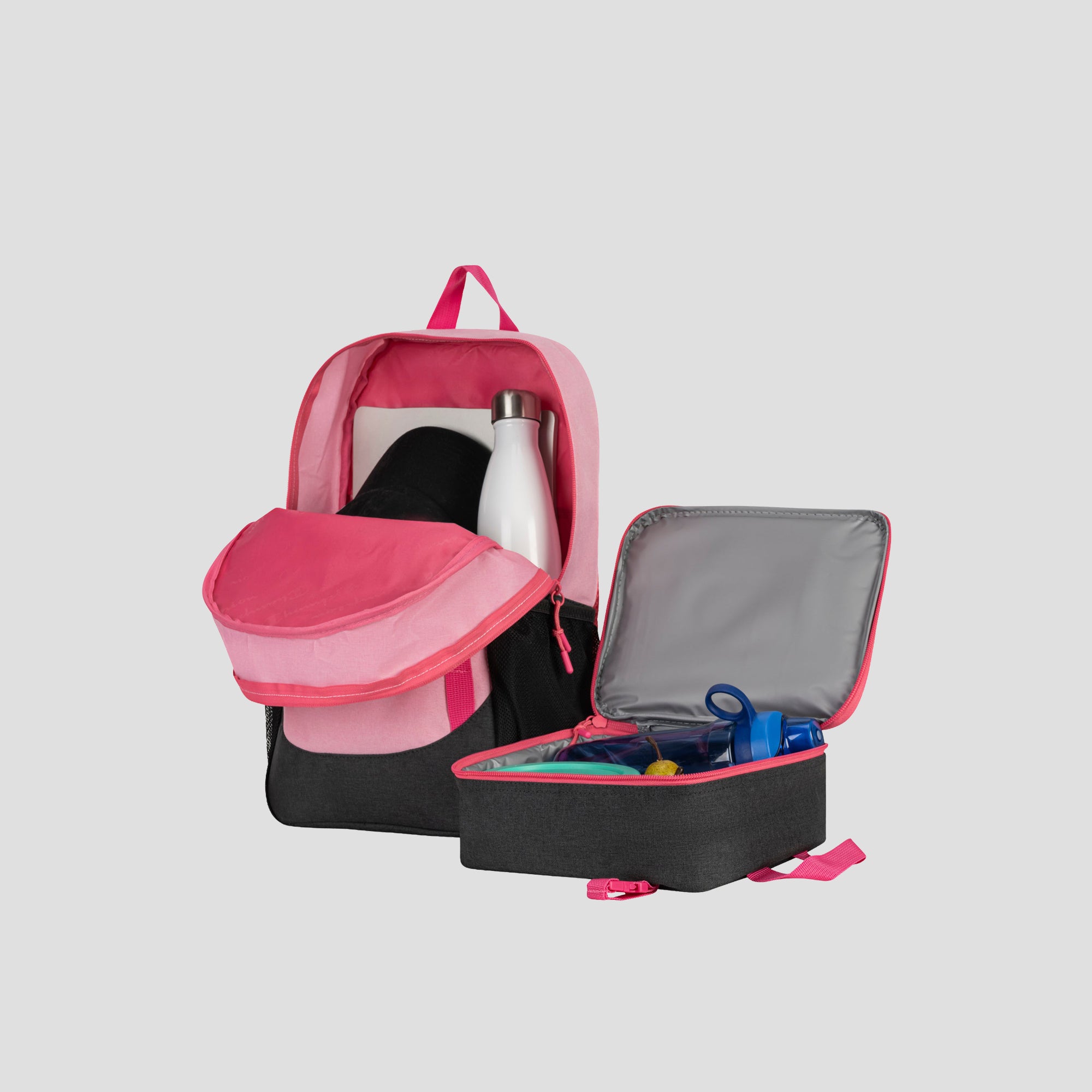 Champion Mode Lunch Kit sac à dos enfant rose gris avec lunch box