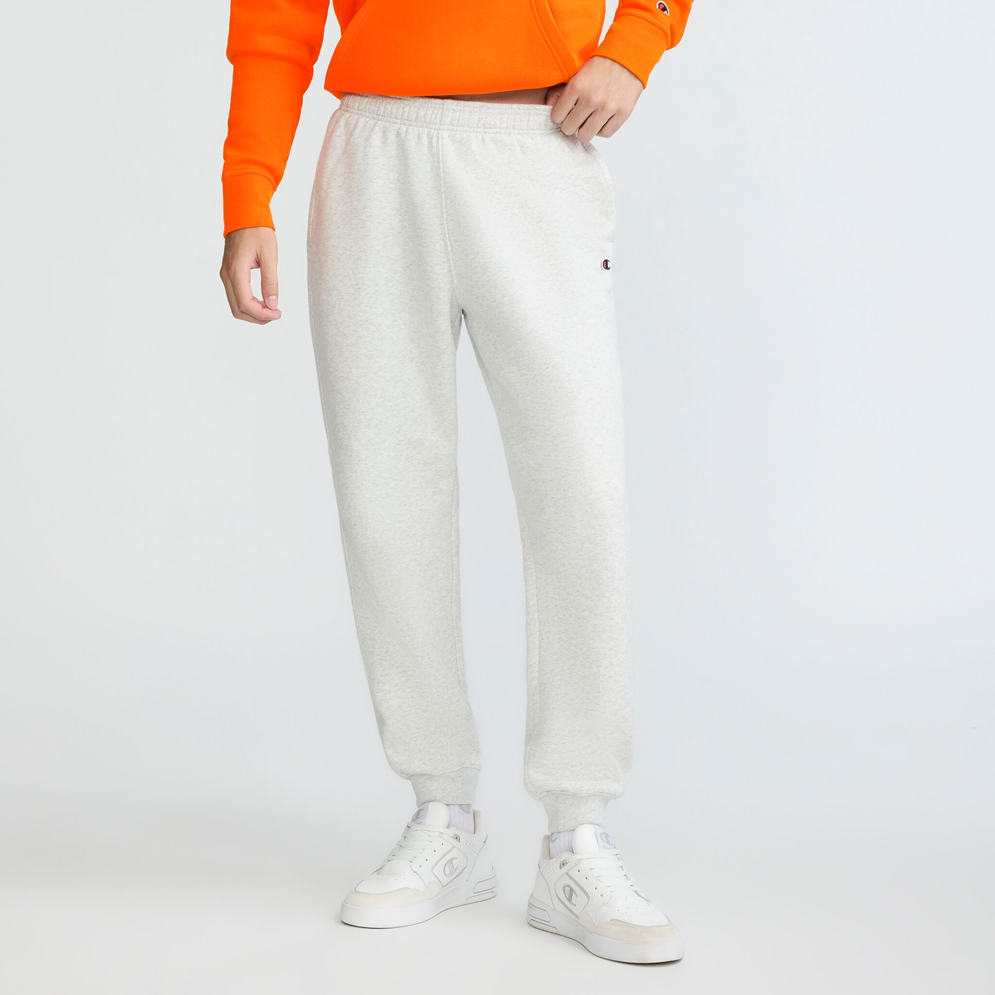 Champion Powerblend Joggers C Logo jogging Platinum Silver