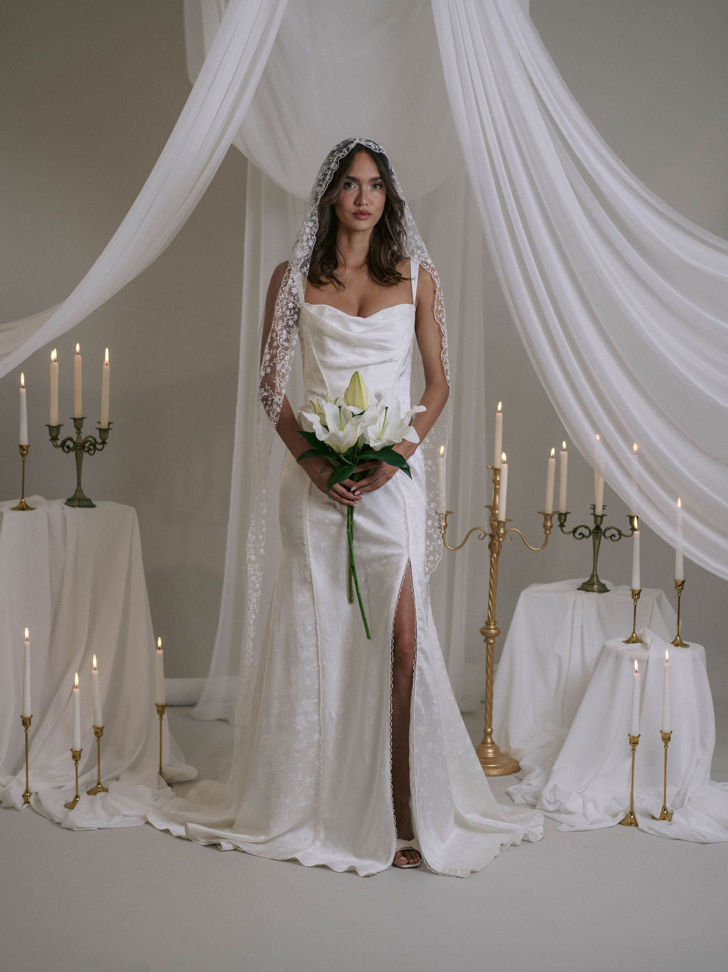 Rime Arodaky Bridal Eleanor robe de mariée satin jacquard