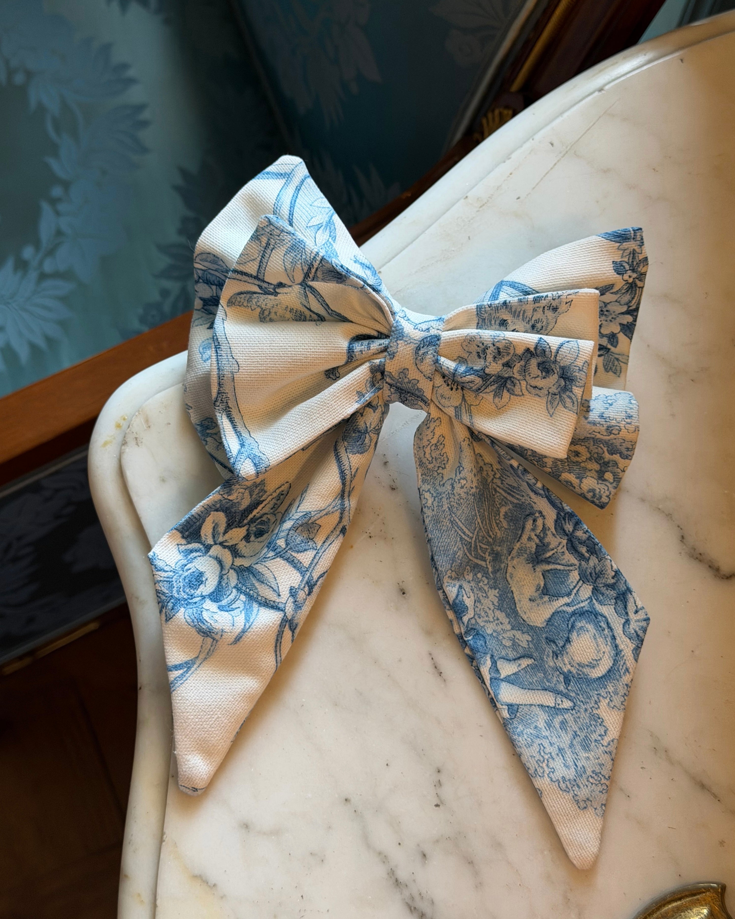 Solène Gisèle Couture Demoiselle Bleue nœud coton 15x20