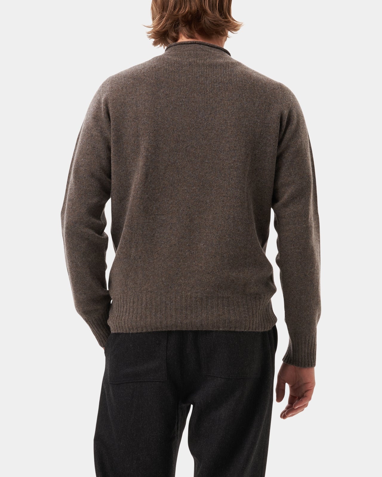 LAFAURIE PIETRO Beige Taupe pull 100% laine col montant