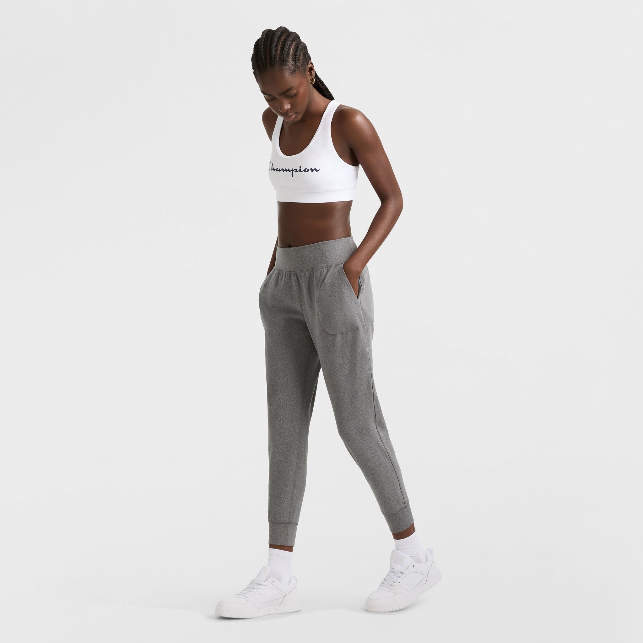 Champion Lightweight Lounge Capri Pantalon Capri Granite Heather Coton