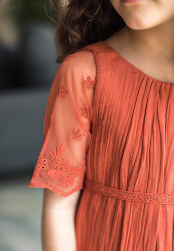 Le Jour de Notre Oui Thelma robe fille terracotta