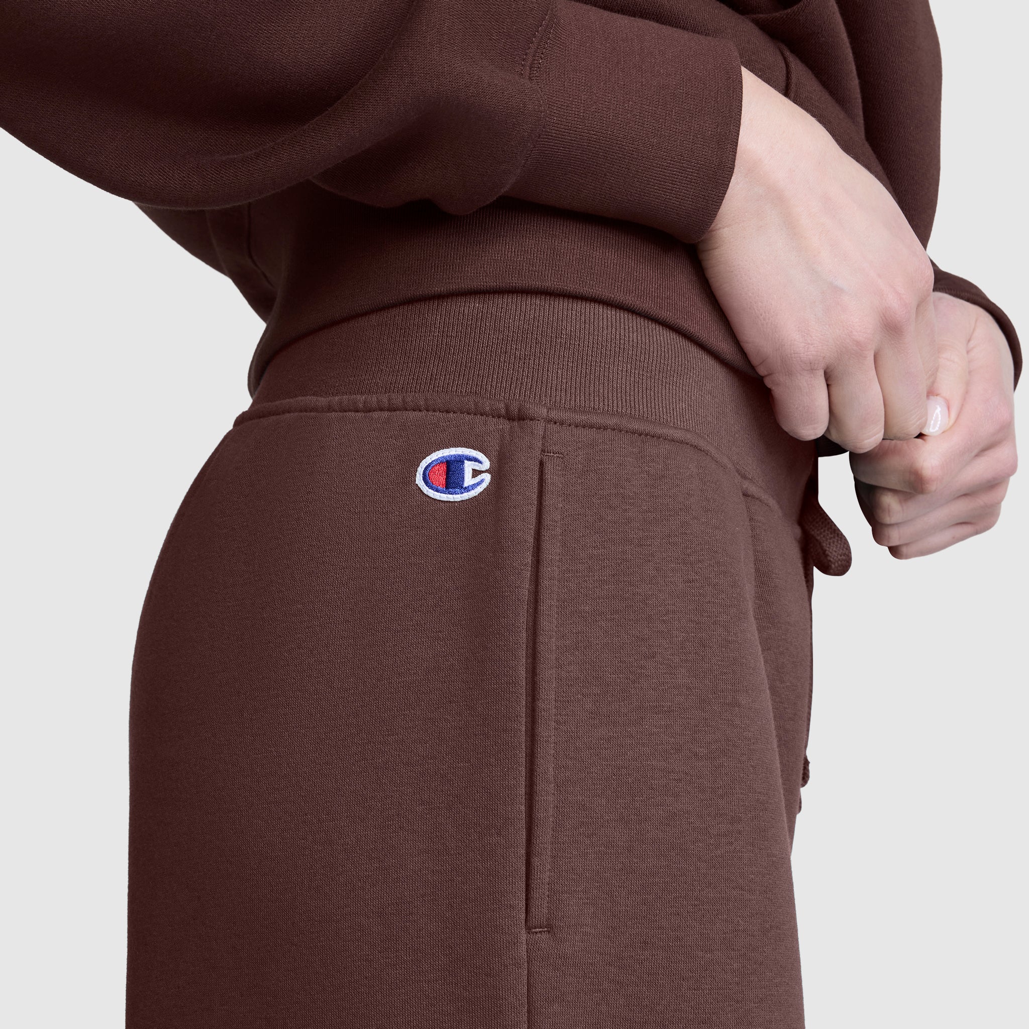 Champion Wide Leg Fleece jogging large marron Bitter Chocolate