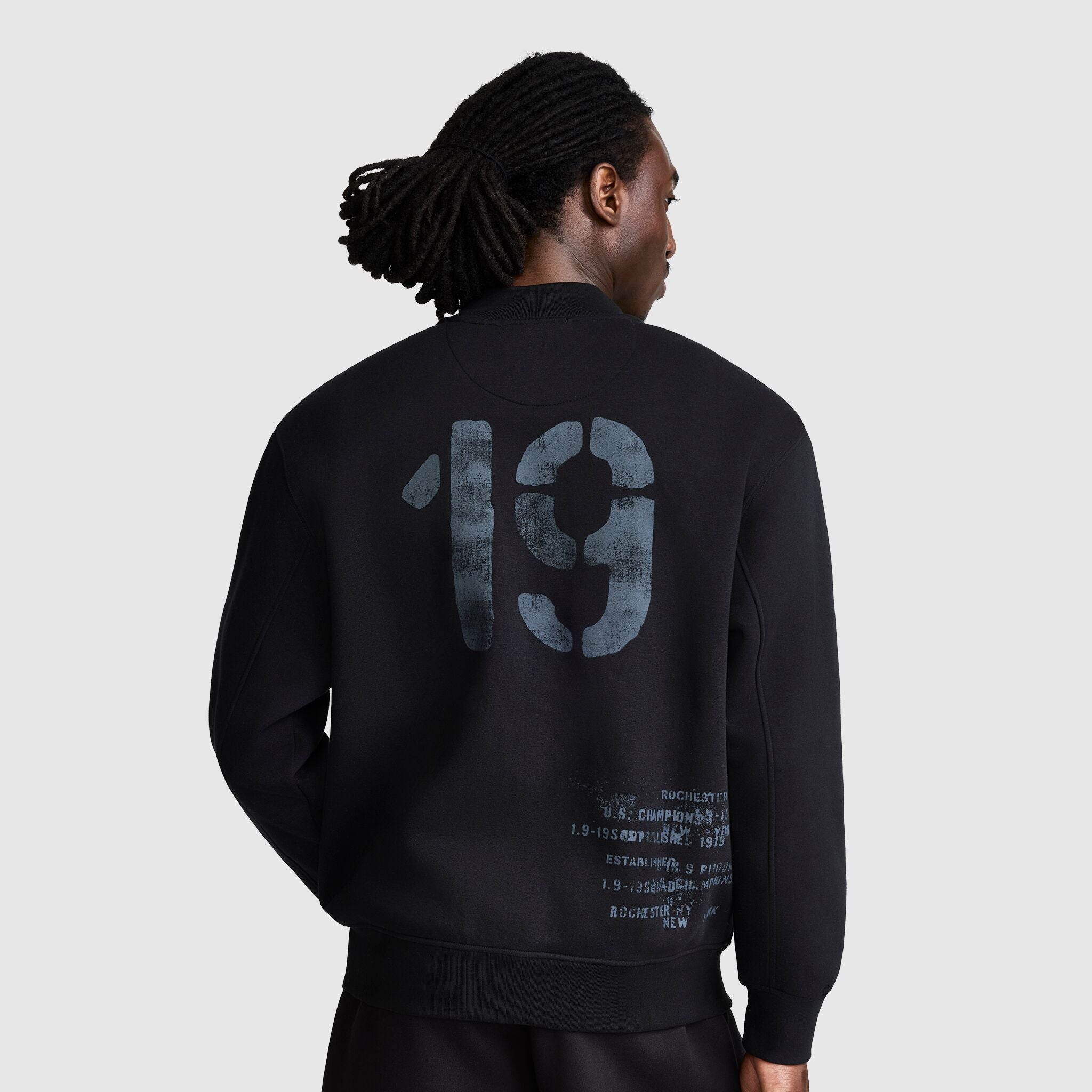Champion Fleece Baseball veste noire boutons coupe standard