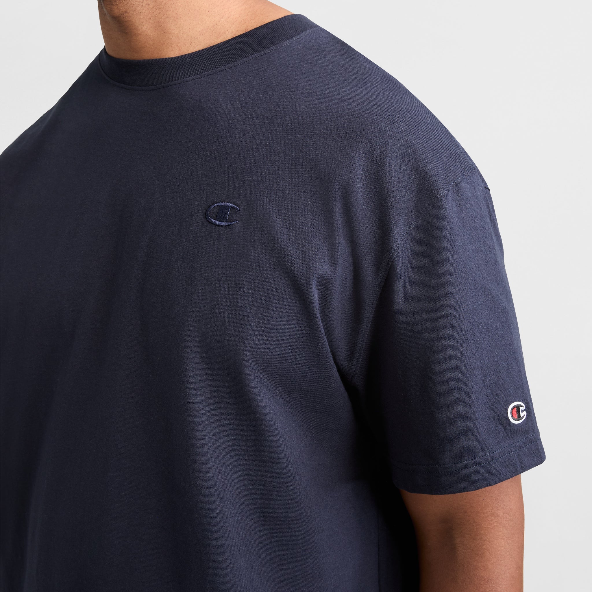 Champion Classic T-Shirt C Logo homme Deep Navy coton