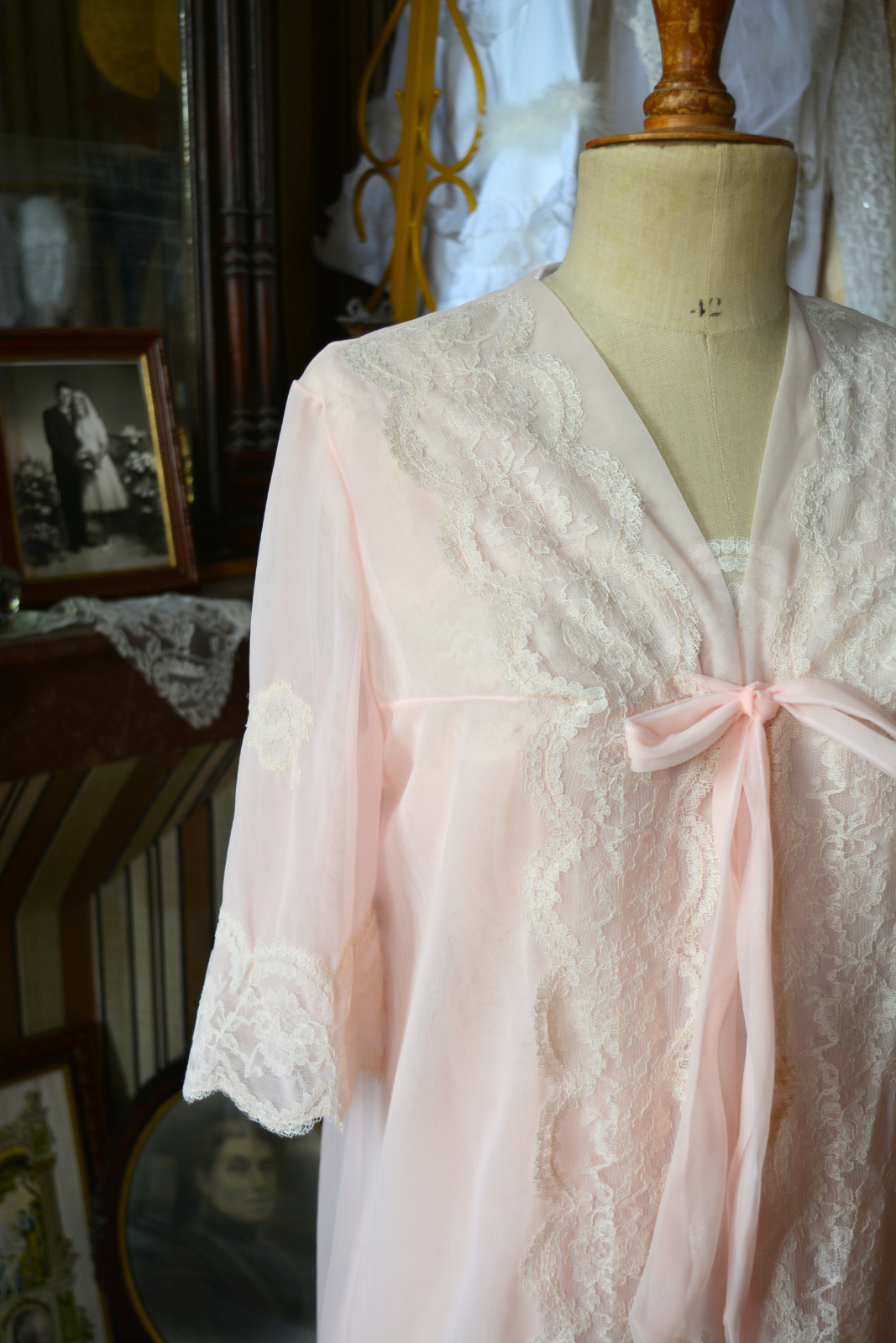Solène Gisèle Les Déshabillés Ensemble Dentelle Rose dentelle