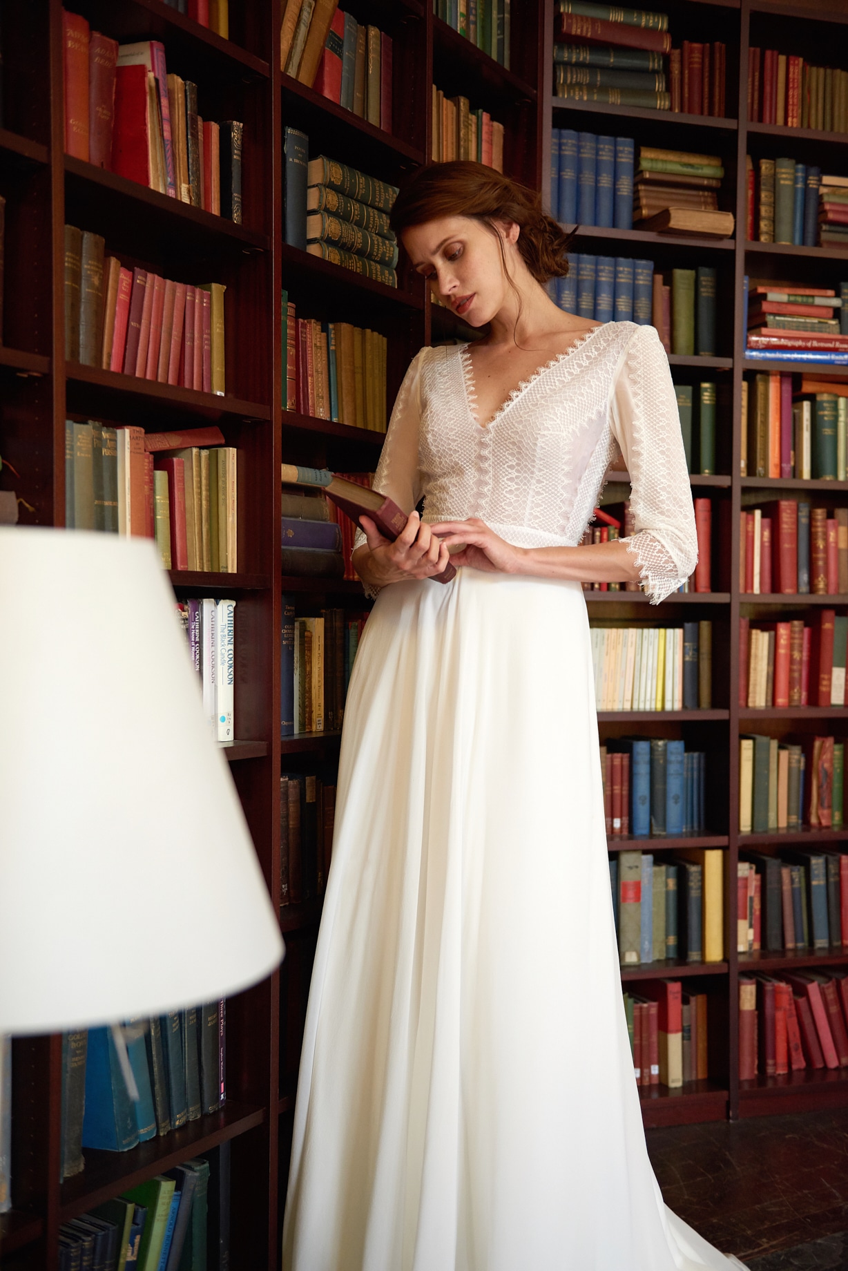 Maison Floret Sur-mesure César robe crêpe soie dentelle