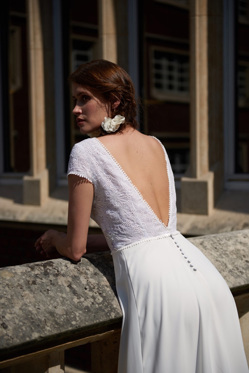 Maison Floret Sur-mesure Hamilton robe organza brodé
