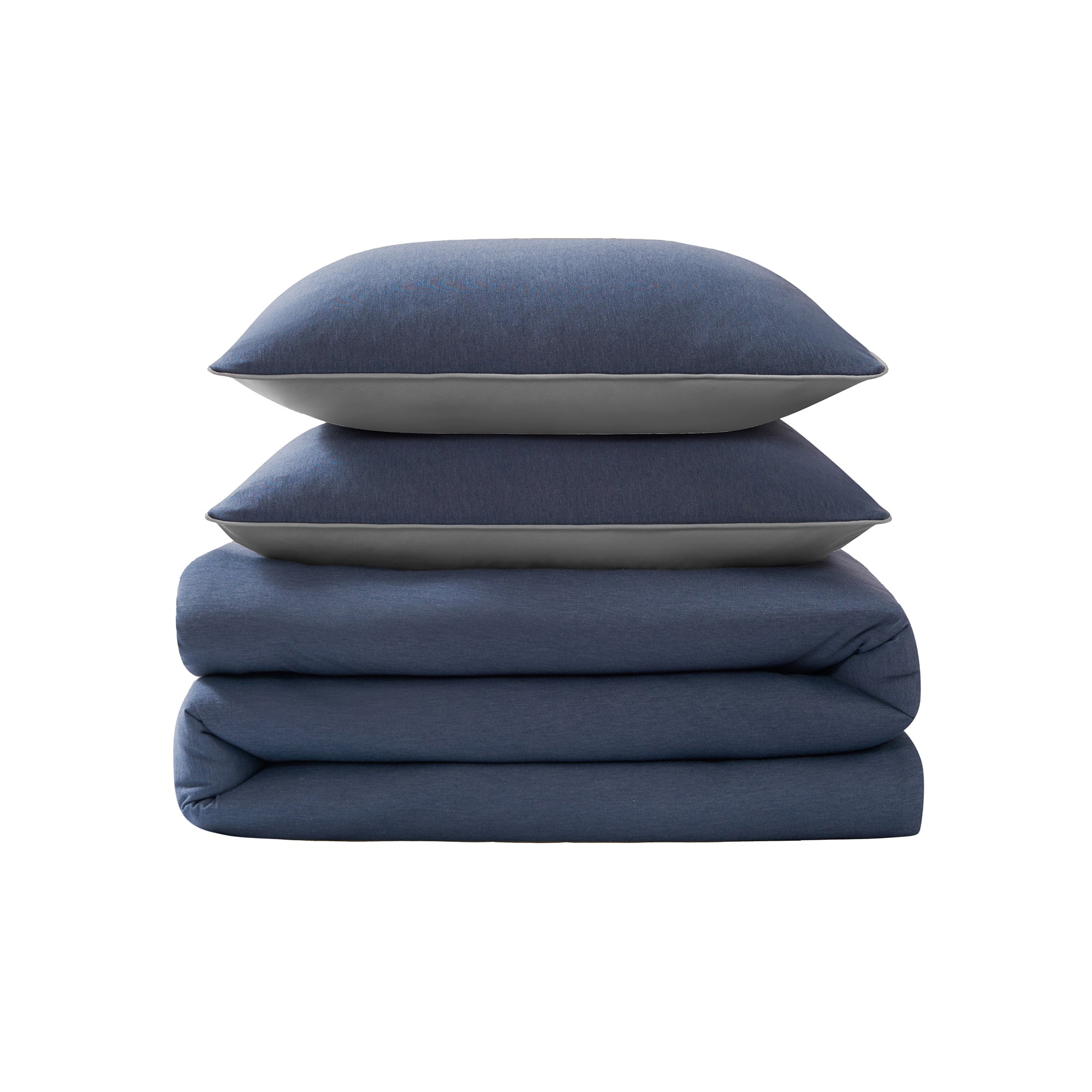 Champion Reversible Jersey parure couette bleu marine gris