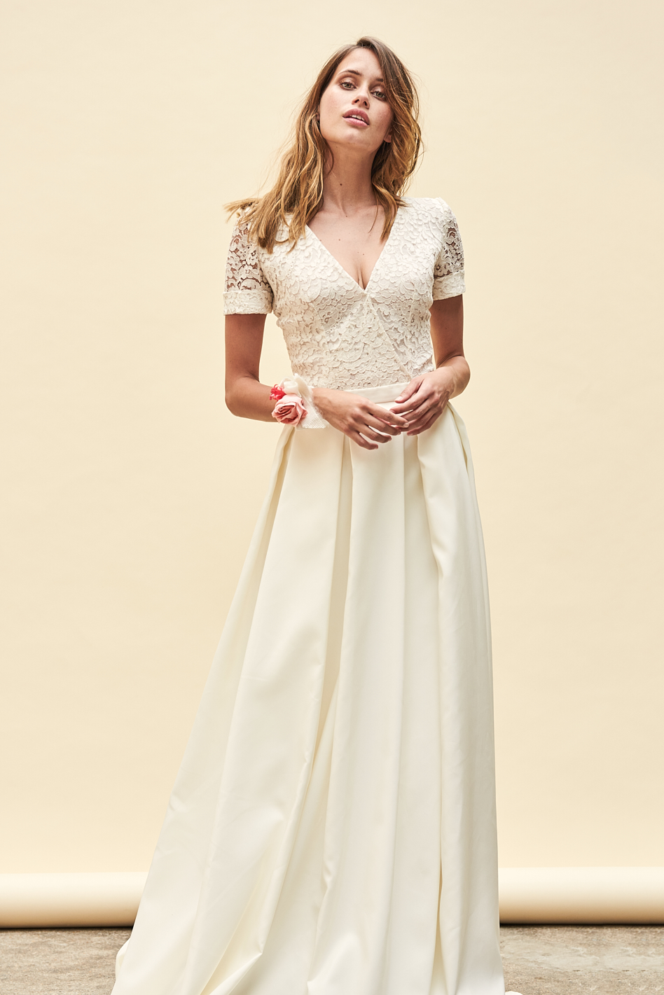 Maison Floret Sur-mesure Newton robe de mariée dentelle Calais