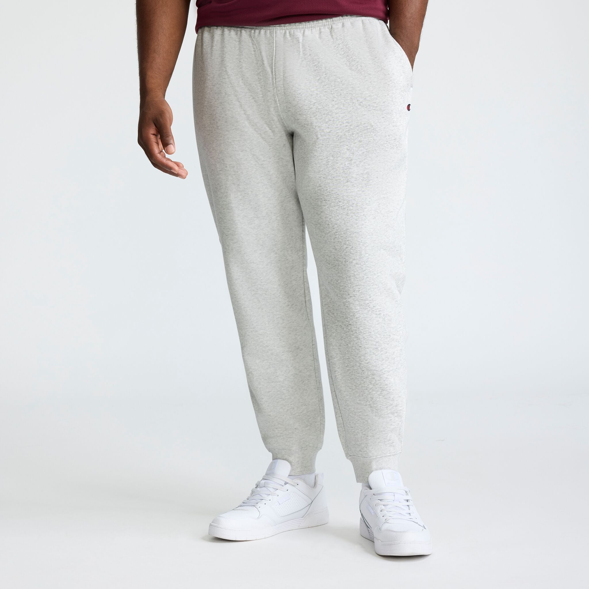 Champion Powerblend Jogger C Logo homme gris clair grande taille