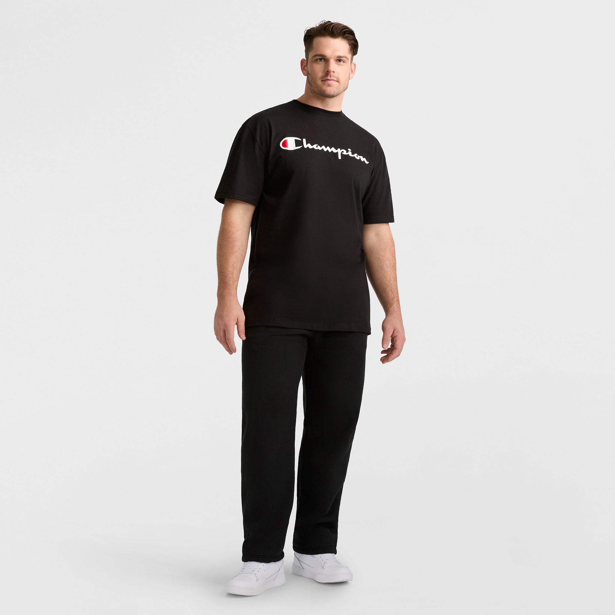 Champion Powerblend C Logo Jogging Noir grandes tailles
