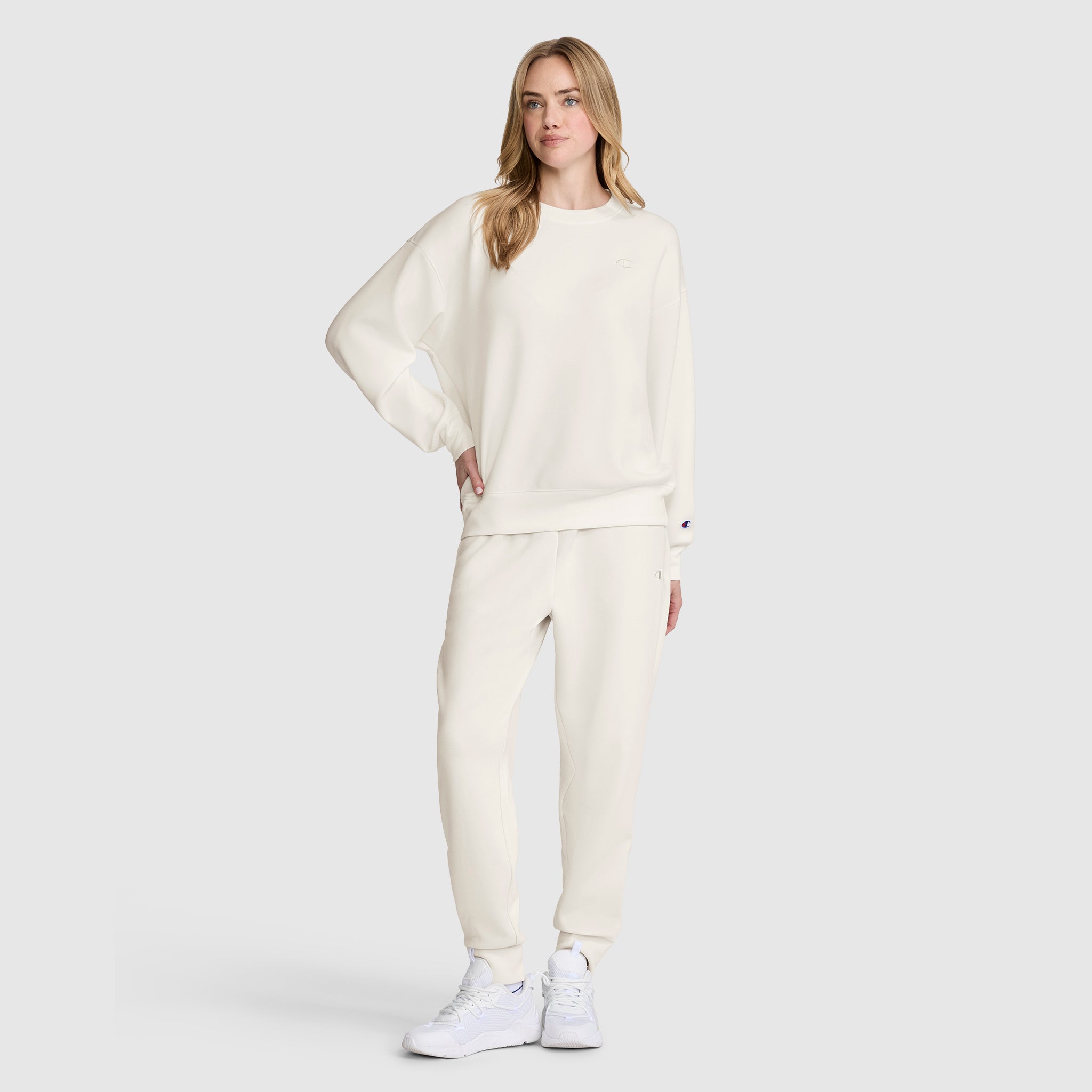 Champion Jogger tapered zips femme coton écru S