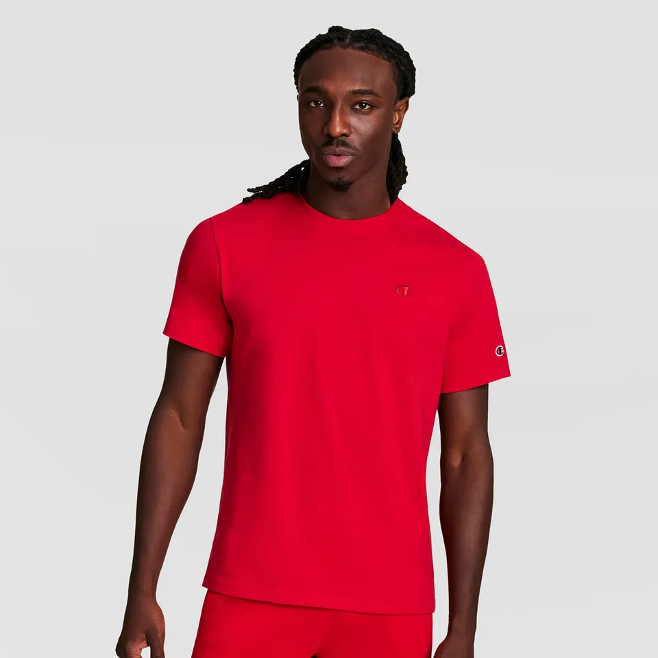 Champion Classic T-Shirt C Logo t-shirt homme Tango Red coton