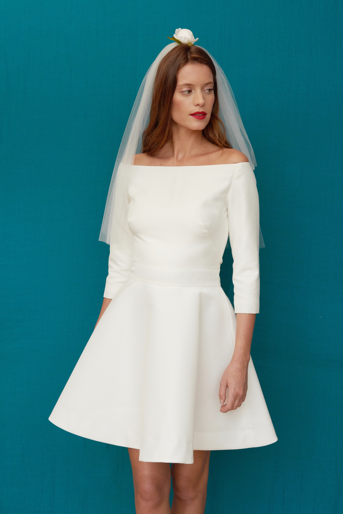 Maison Floret Prêt-à-marier Achille robe courte satin duchesse