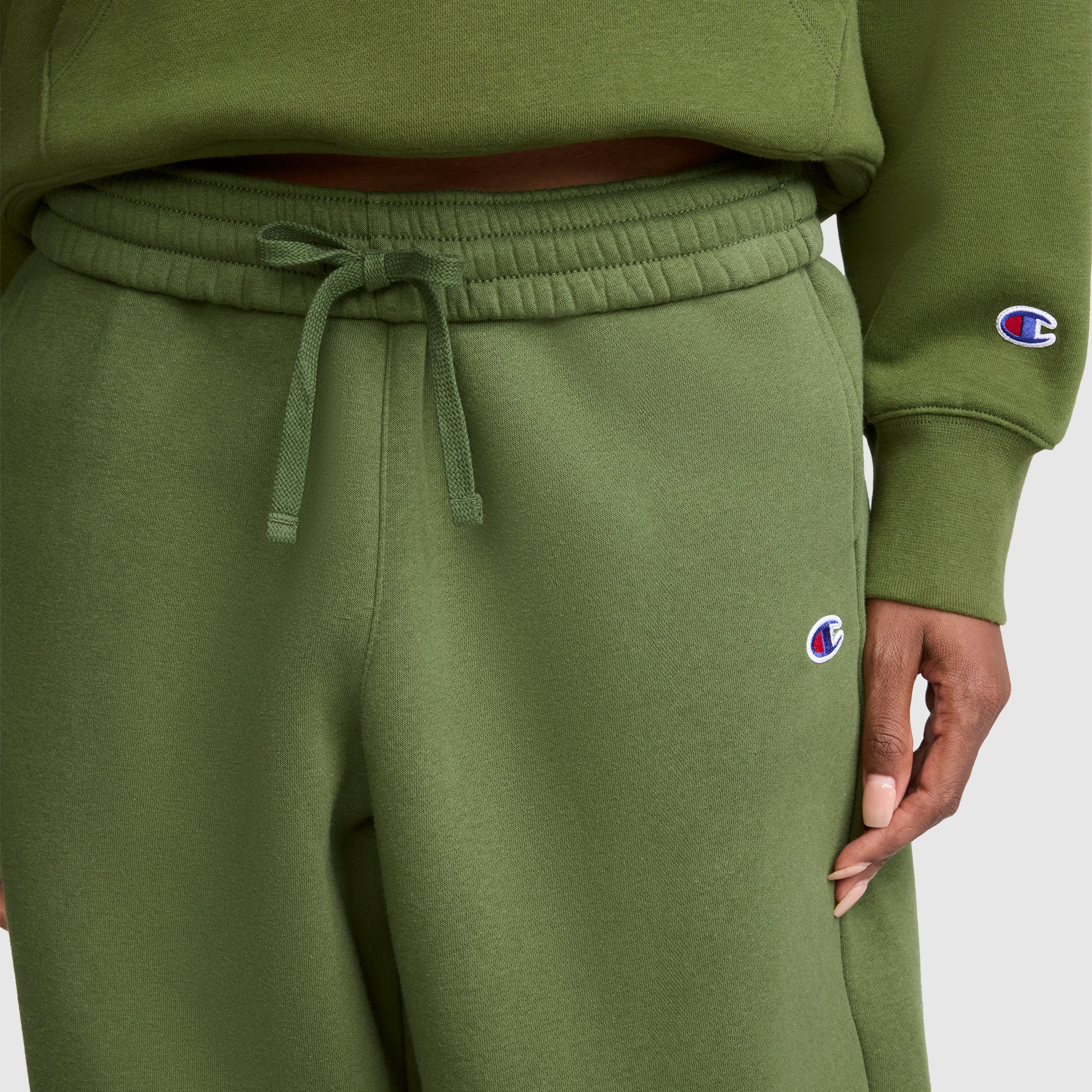 Champion Barrel Leg pantalon molleton vert Chive femme