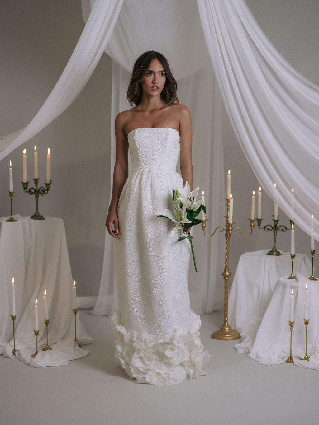 Rime Arodaky Bridal Violet robe de mariée bustier à poches
