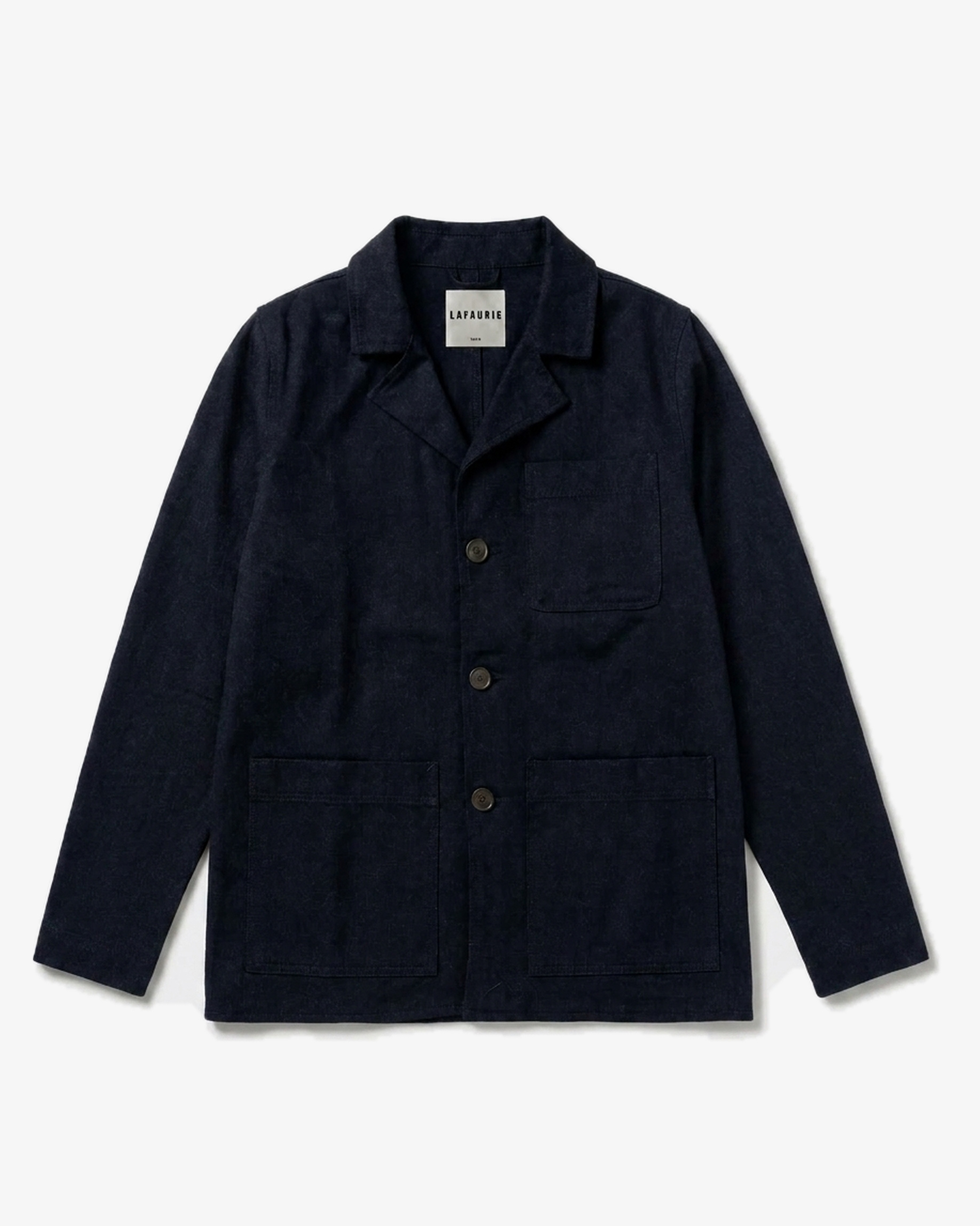 LAFAURIE ANDREU Flanelle veste navy laine vierge