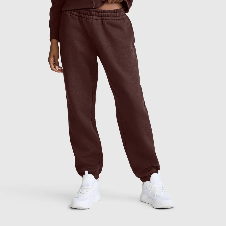 Champion Powerblend Oversized Sweatpants C Logo jogging femme Marron