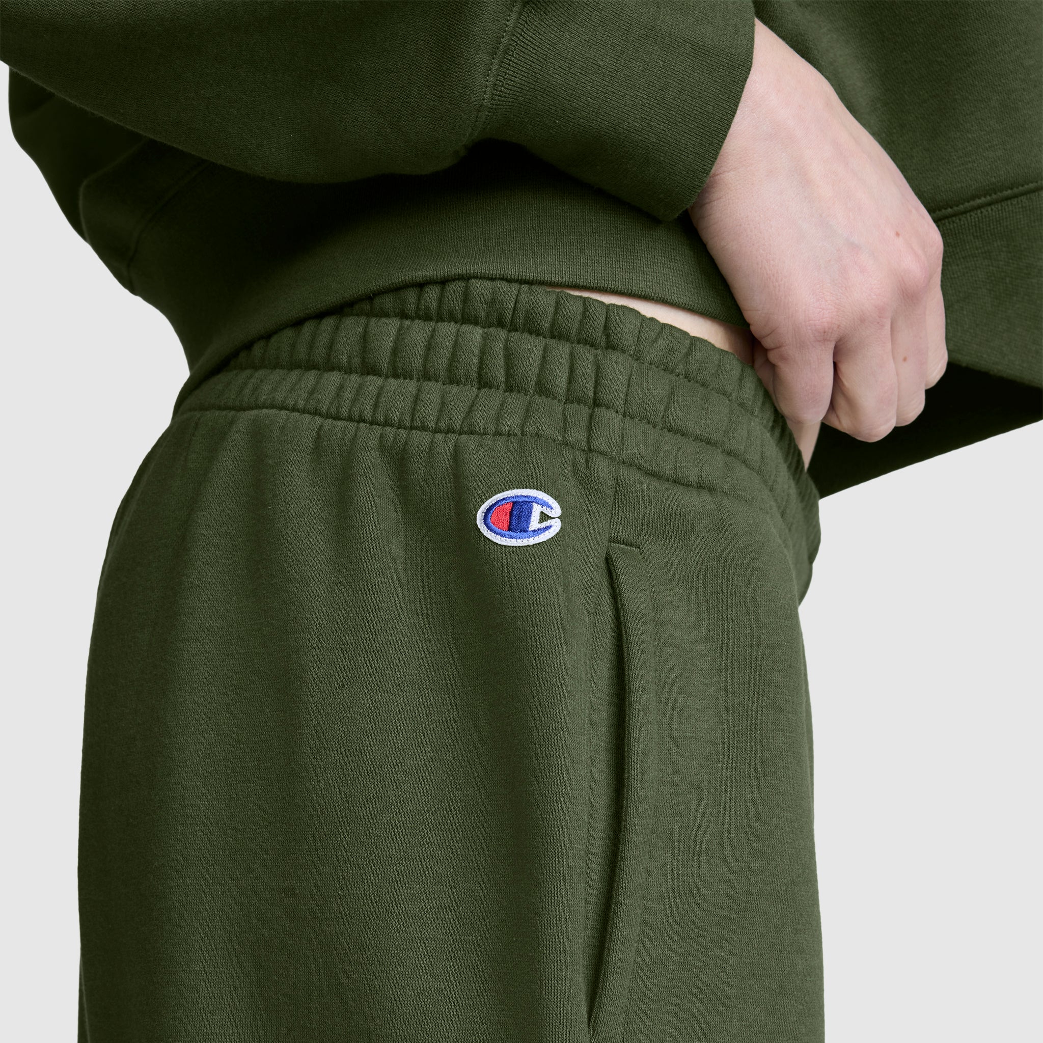 Champion Powerblend Oversized Sweatpants C Logo jogging vert molleton