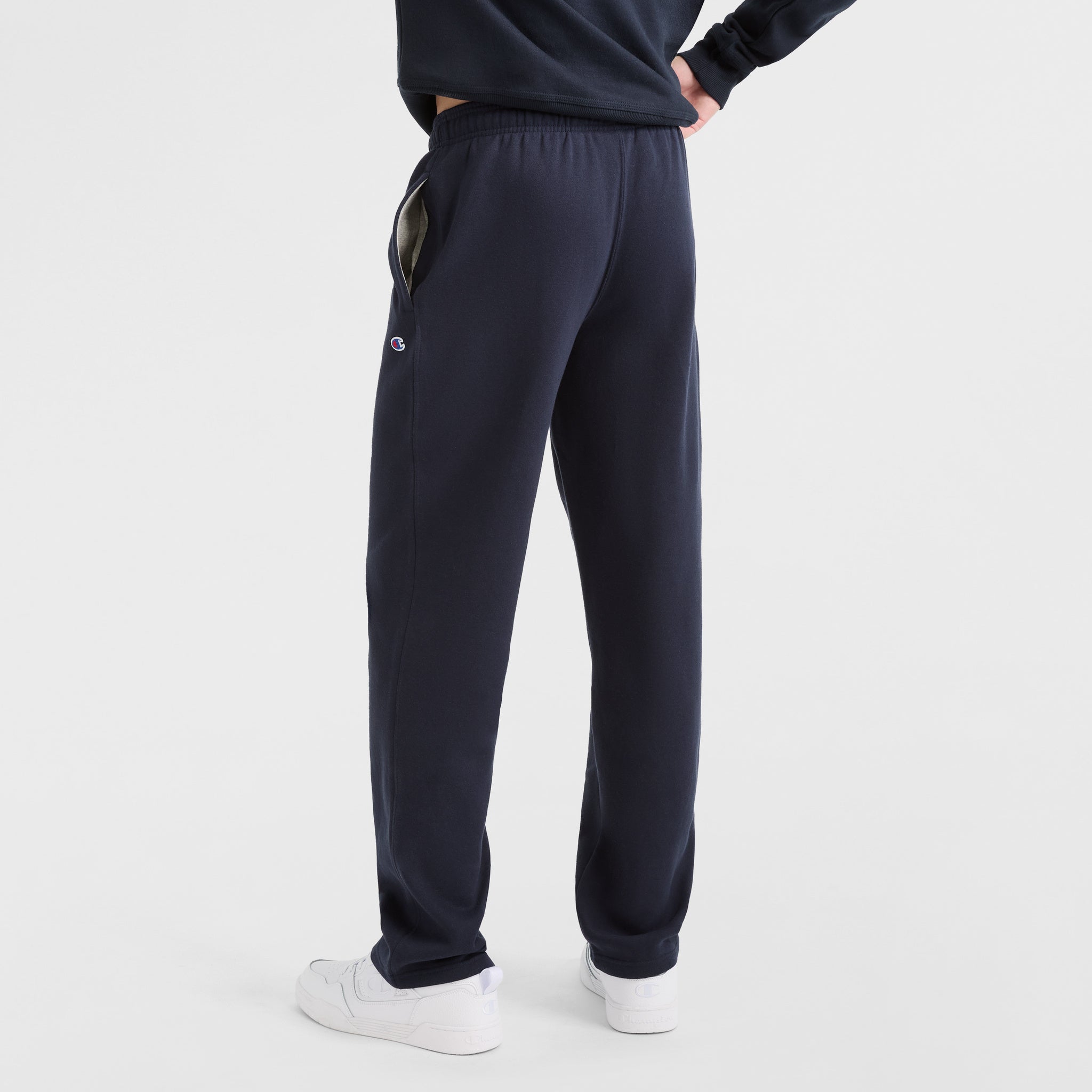 Champion Powerblend Open Hem C Logo sweatpants jogging marine molleton