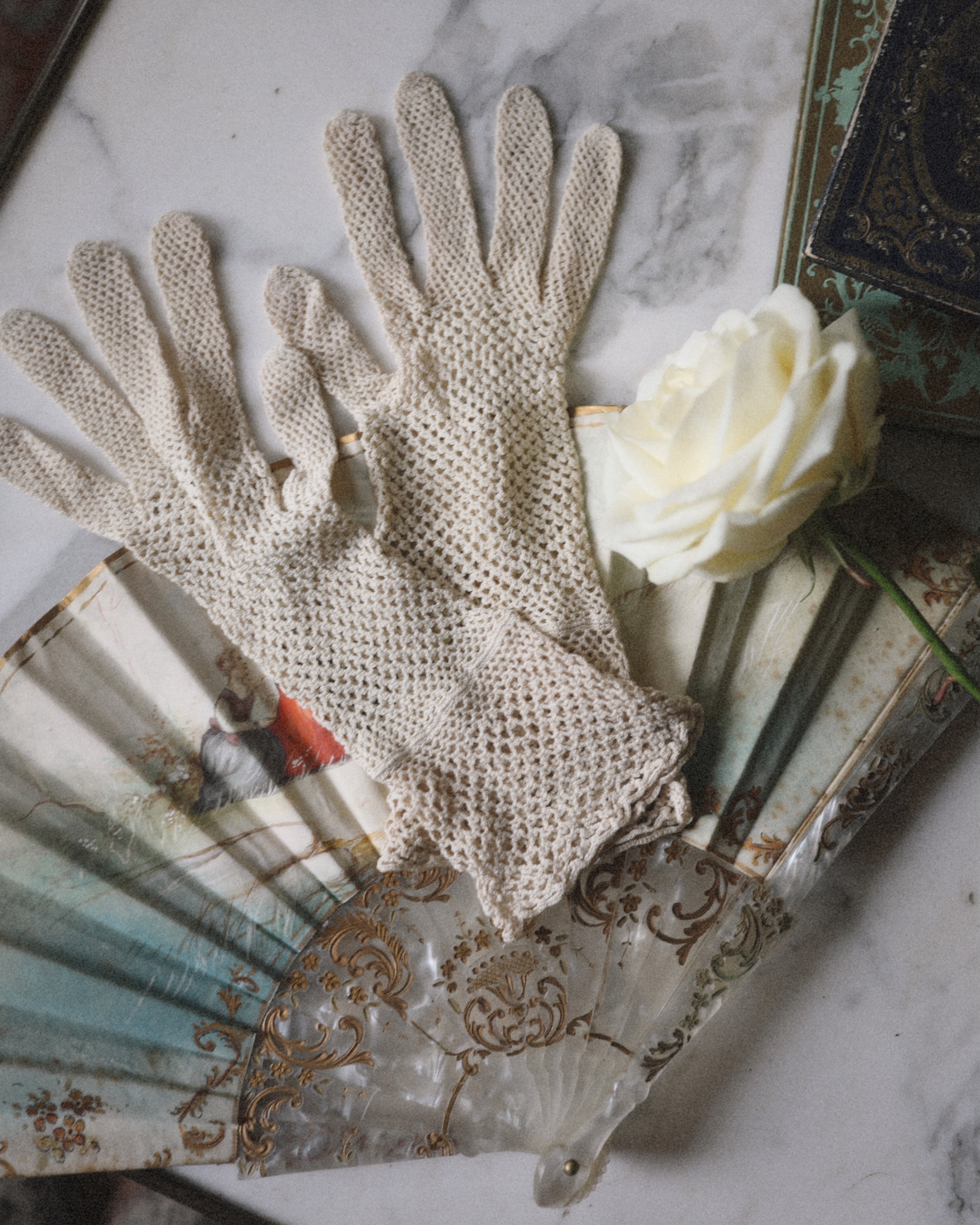 Solène Gisèle Les gants gants crochet ajourés montants