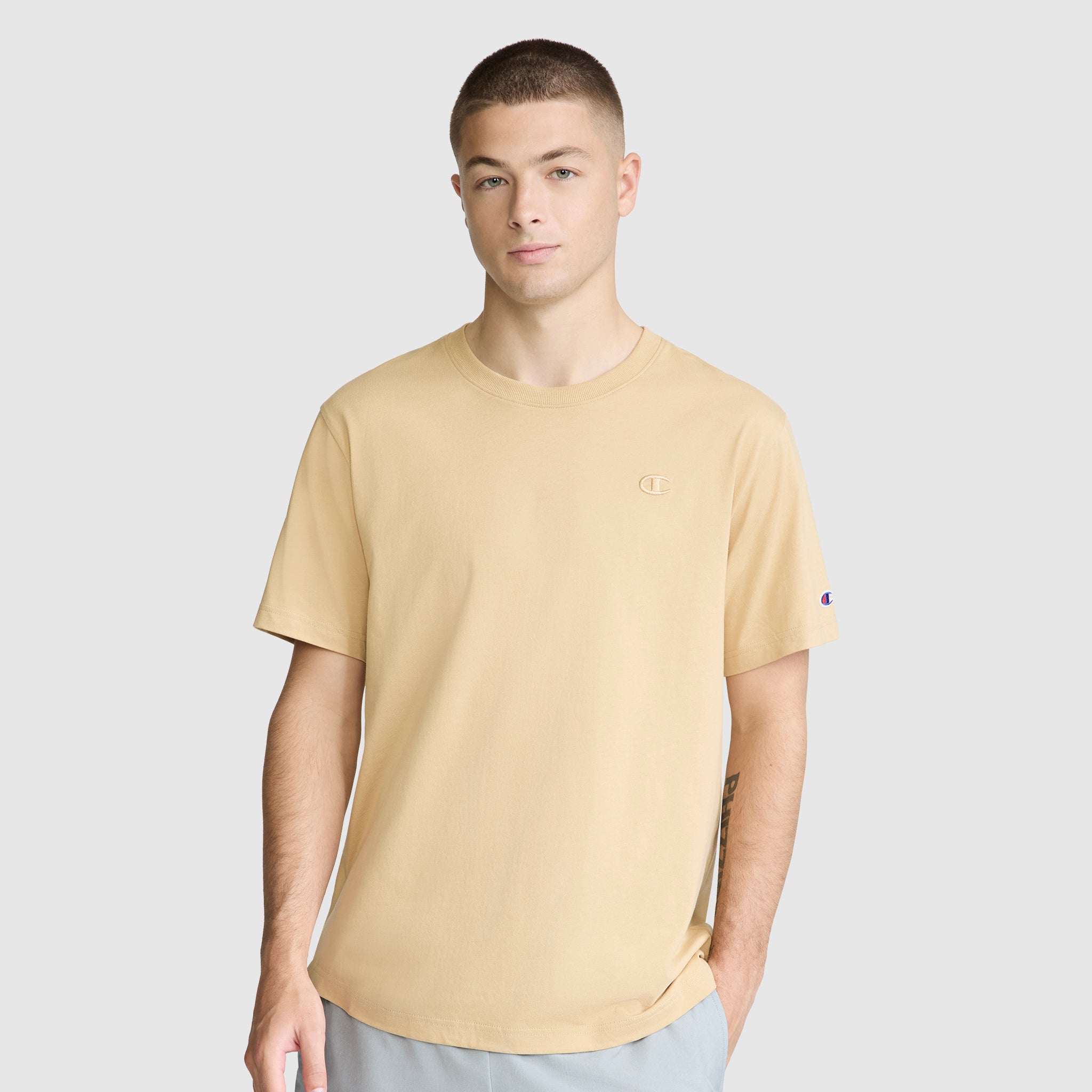 Champion Classic C Logo t-shirt homme Curds & Whey coton