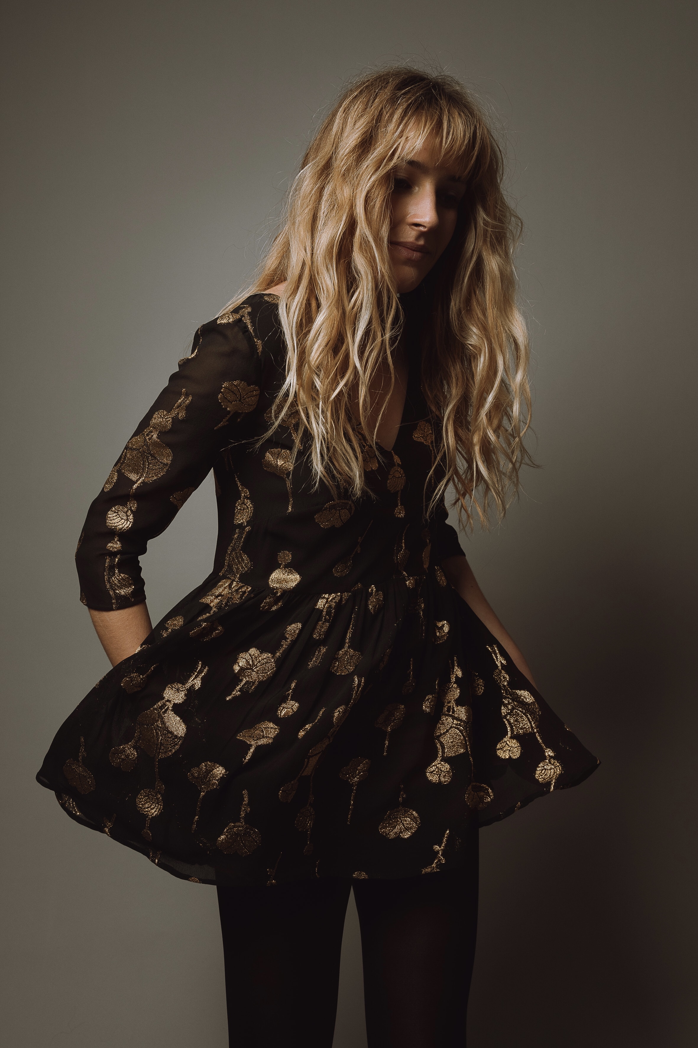 Maison Floret Accessoires Ian robe courte soie lurex