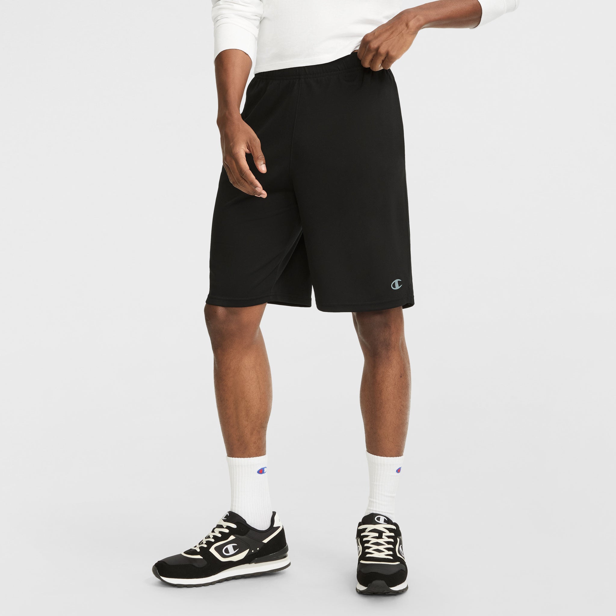 Champion 10" Short Sport Homme Noir Double Dry