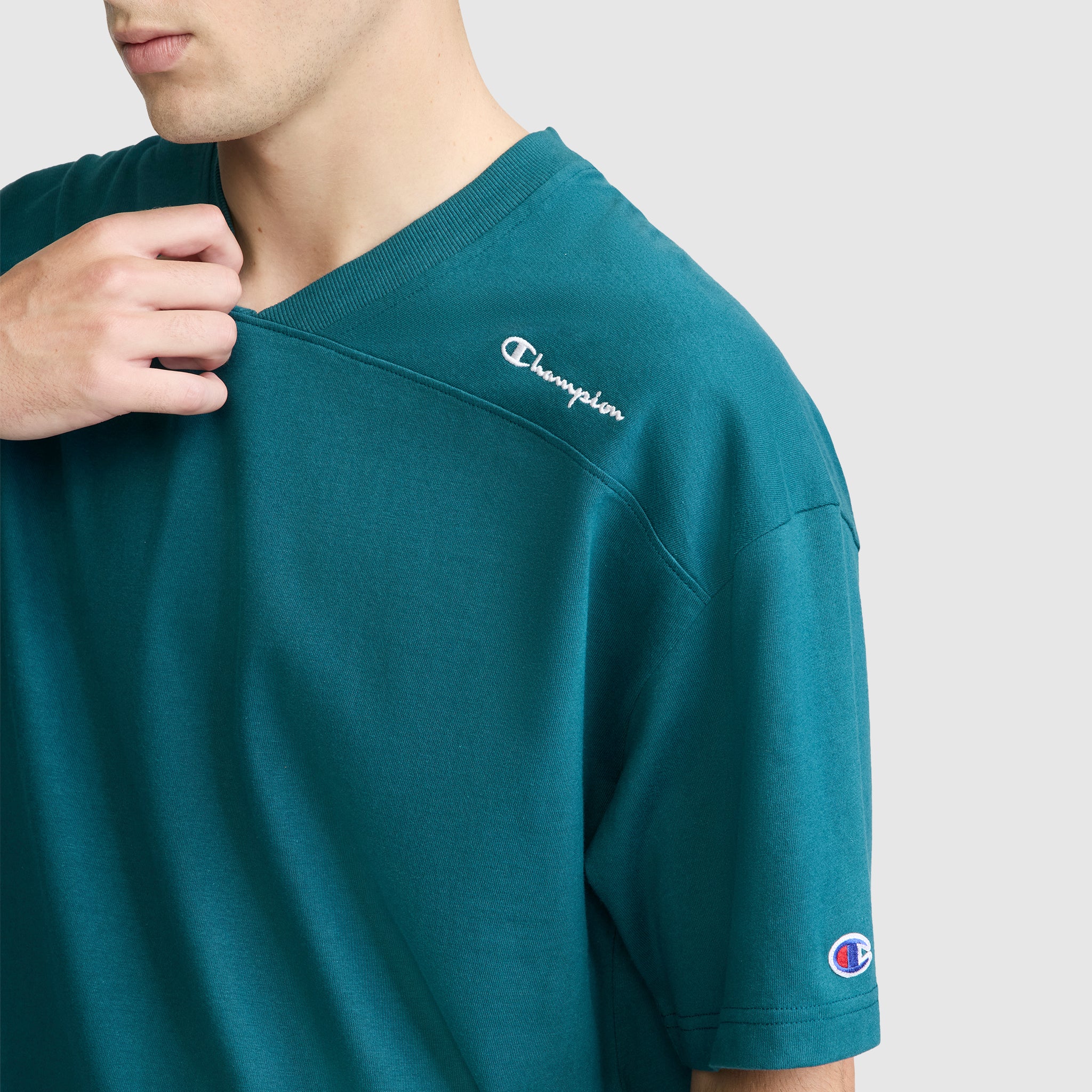 Champion Boxy T-Shirt coton manches courtes Deep Teal