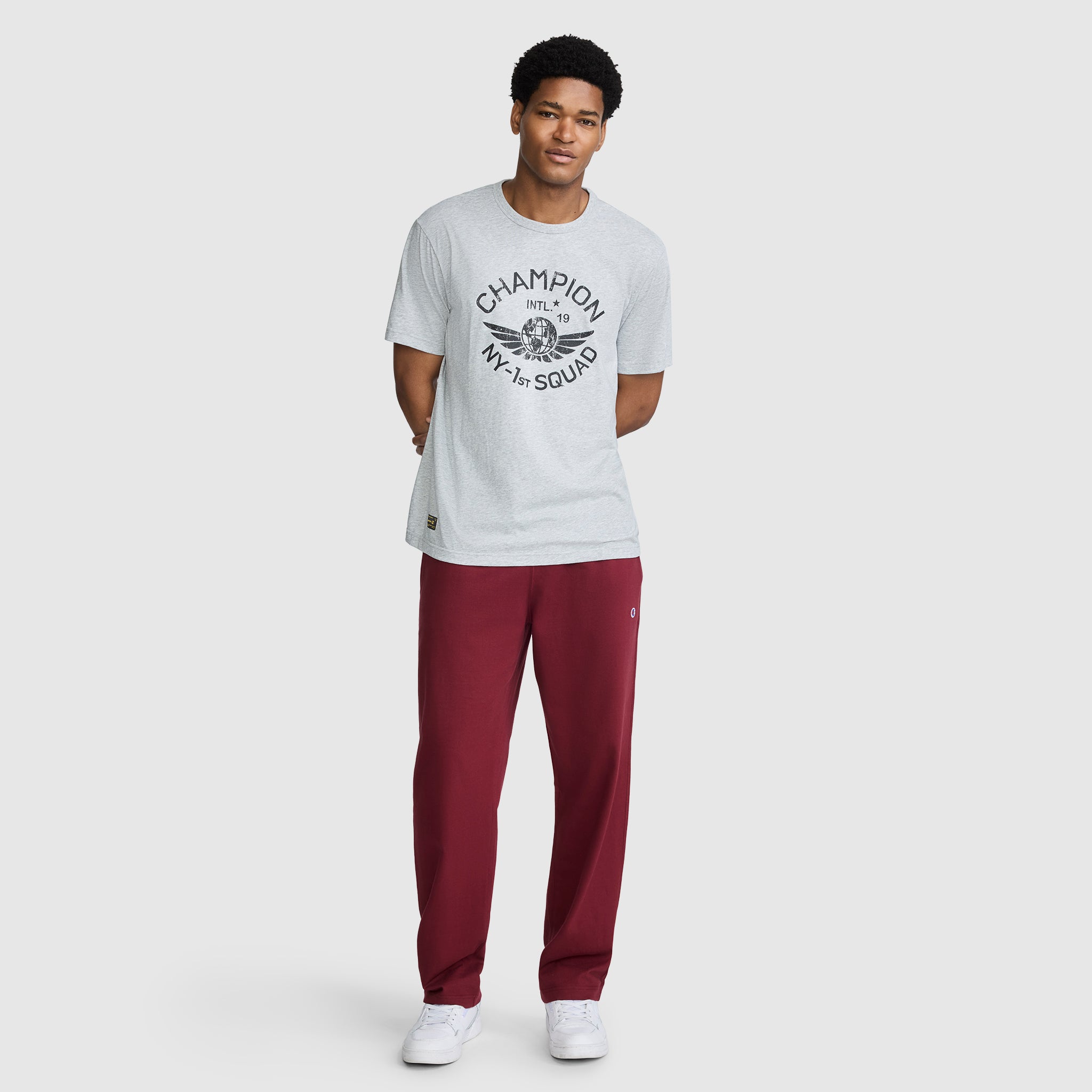 Champion NY First Squad t-shirt homme gris chiné
