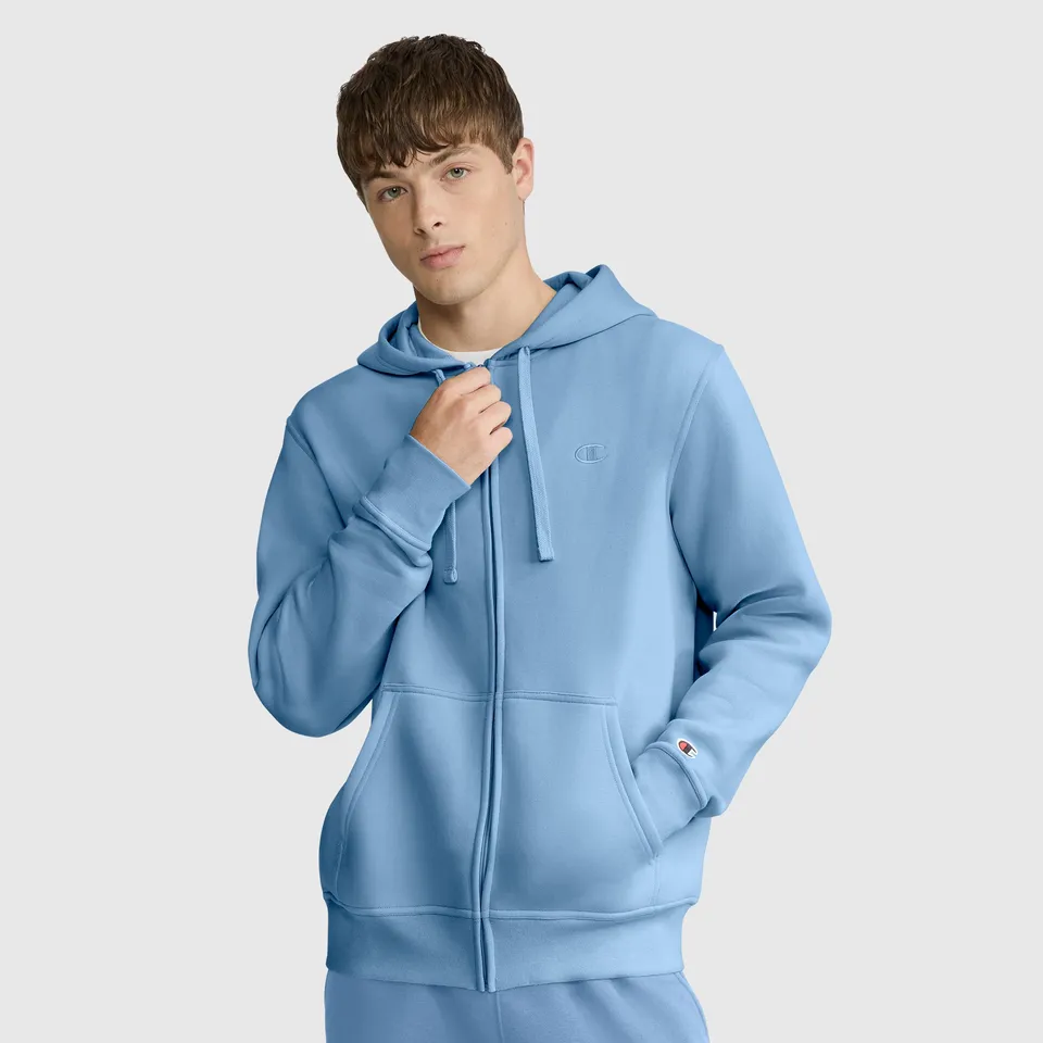 Champion Powerblend Full-Zip Hoodie sweat Riviera gratté