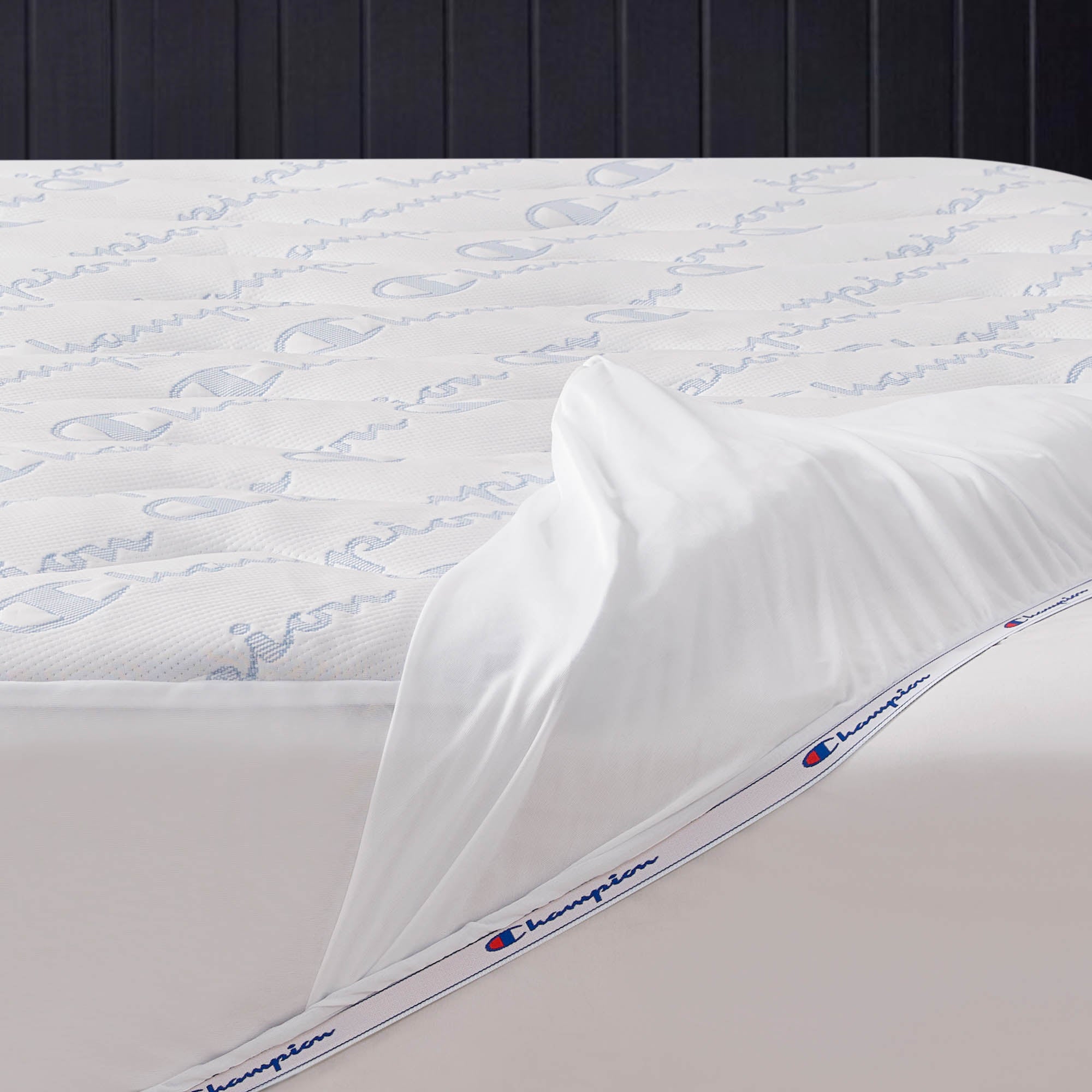 Champion Room Decor Cooling Knit Protège-Matelas Blanc Queen