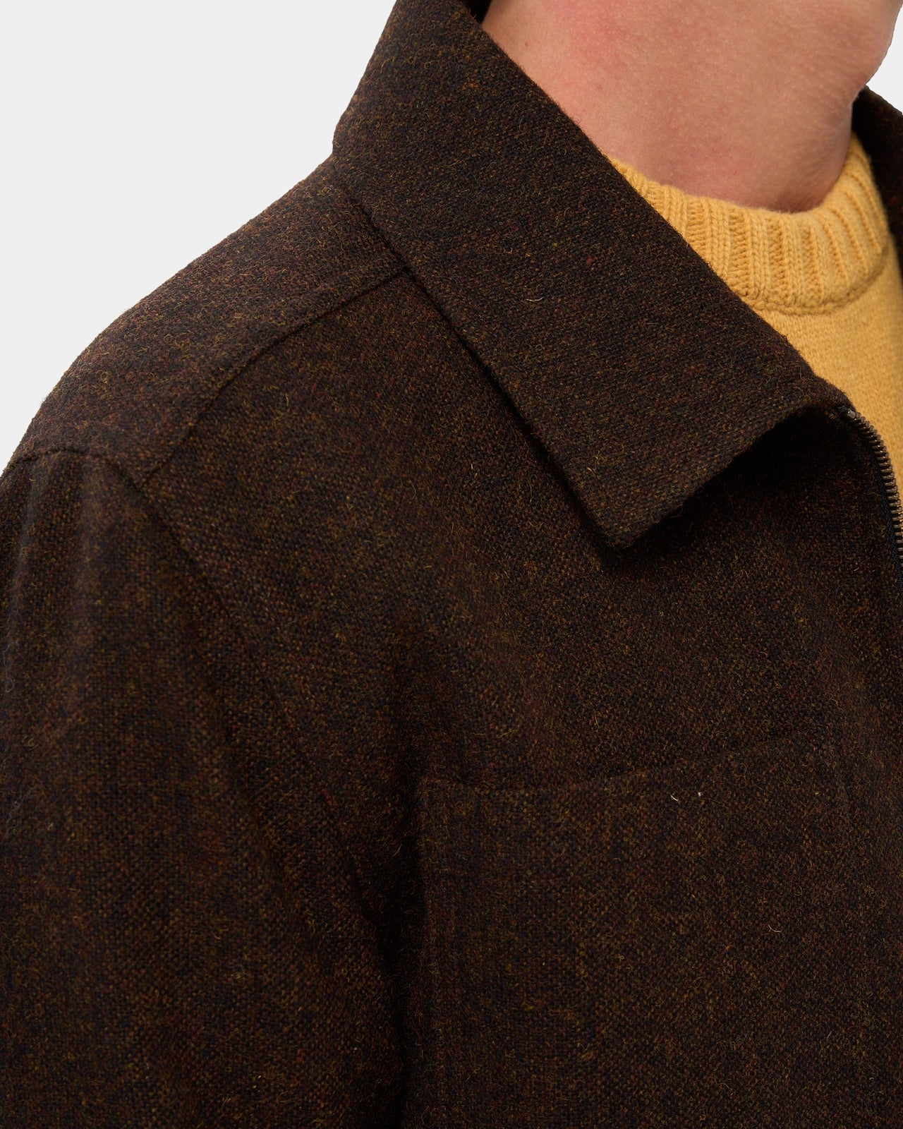 LAFAURIE RIVOLI Tweed blouson noir cuivre laine vierge
