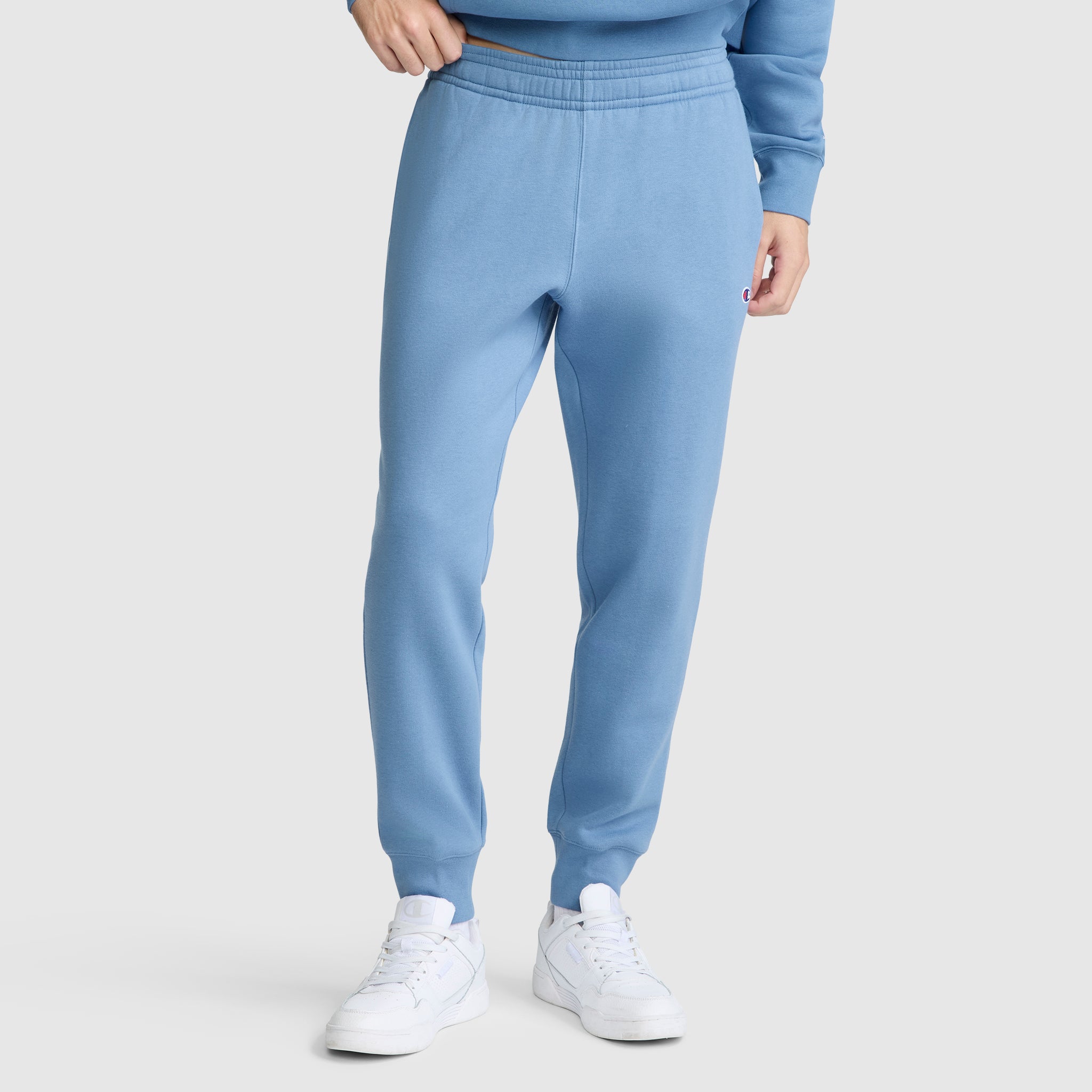 Champion Powerblend Joggers C Logo jogging bleu clair coton