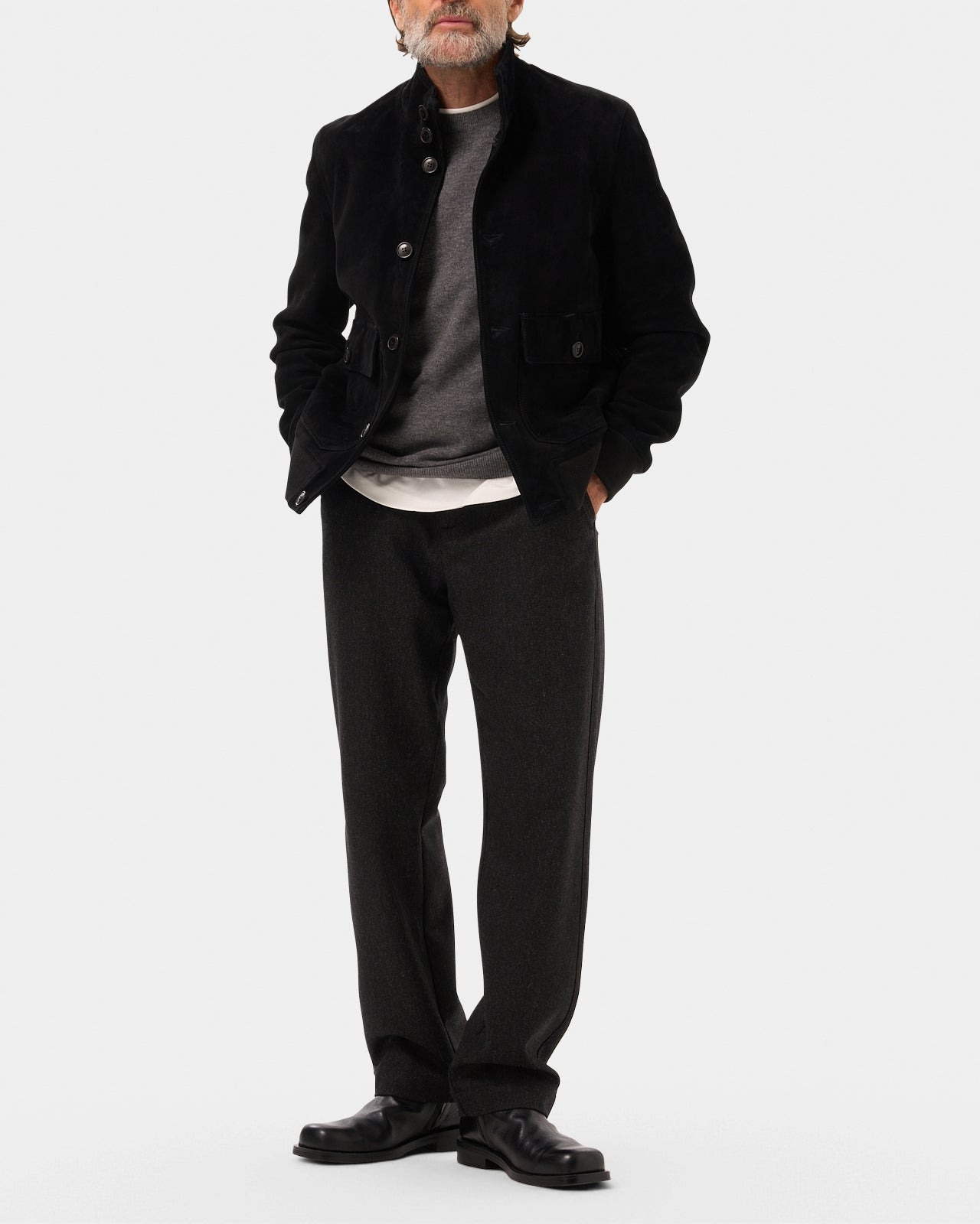 Lafaurie Helmut blouson noir khol cuir agneau