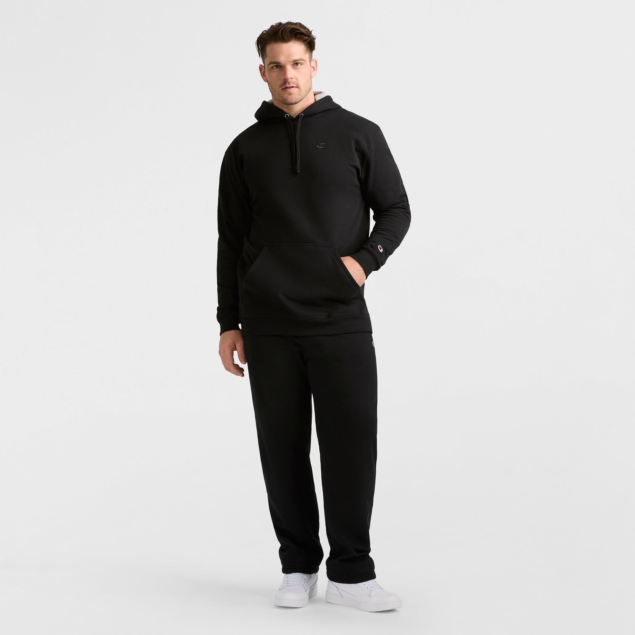 Champion Powerblend Hoodie sweat capuche homme Noir grande taille