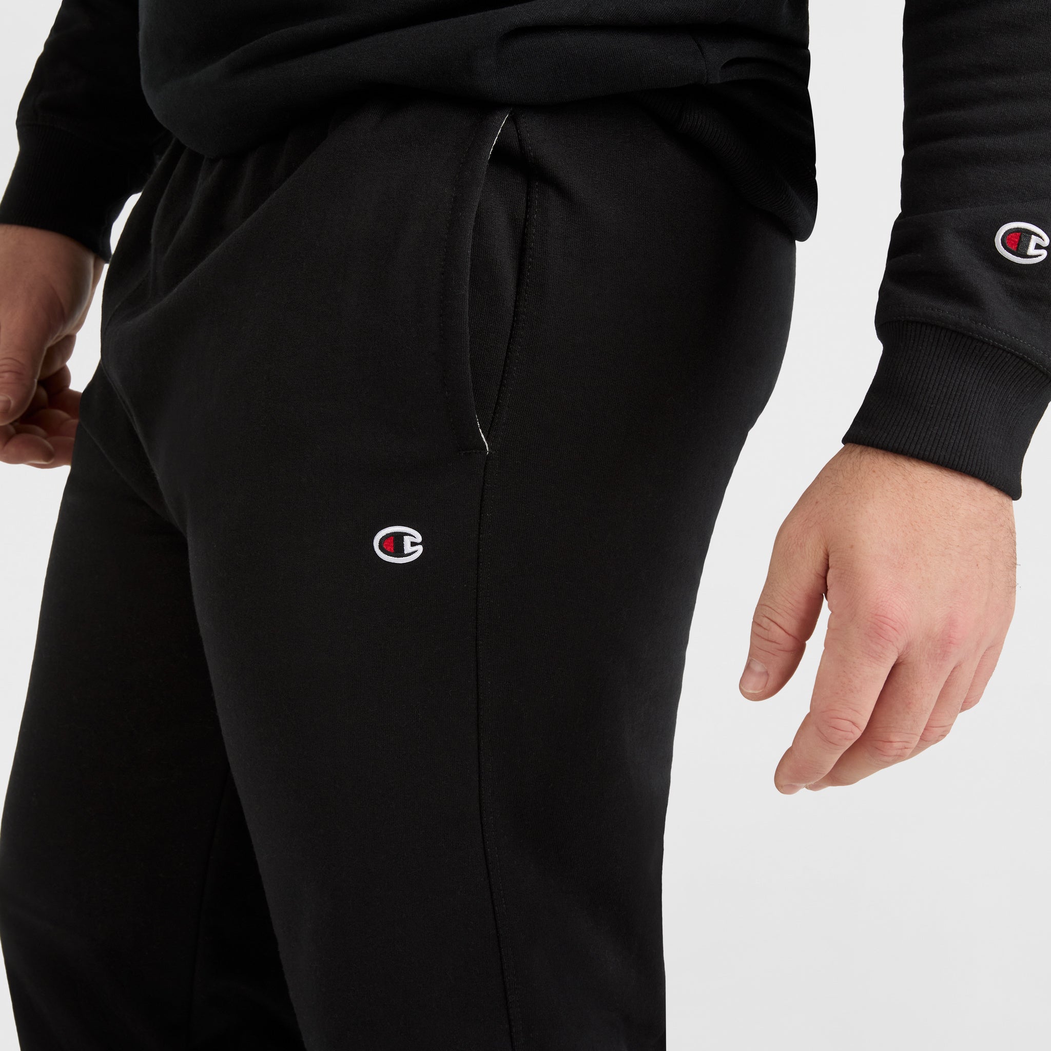 Champion Powerblend Jogger C Logo homme noir grande taille