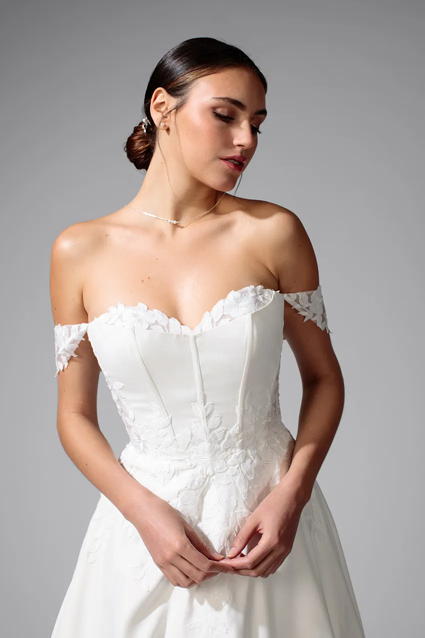 Le Jour de Notre Oui DÉLINE robe de mariée blanche cérémonie