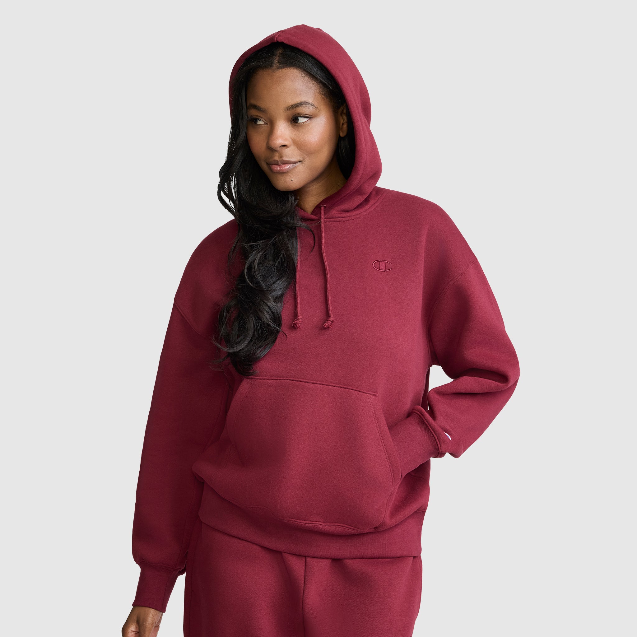 Champion Powerblend Freshman sweat capuche femme Cabernet molleton