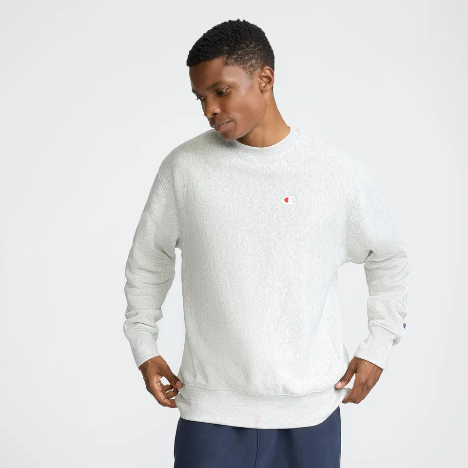 Champion Reverse Weave sweatshirt gris logo C molleton lourd