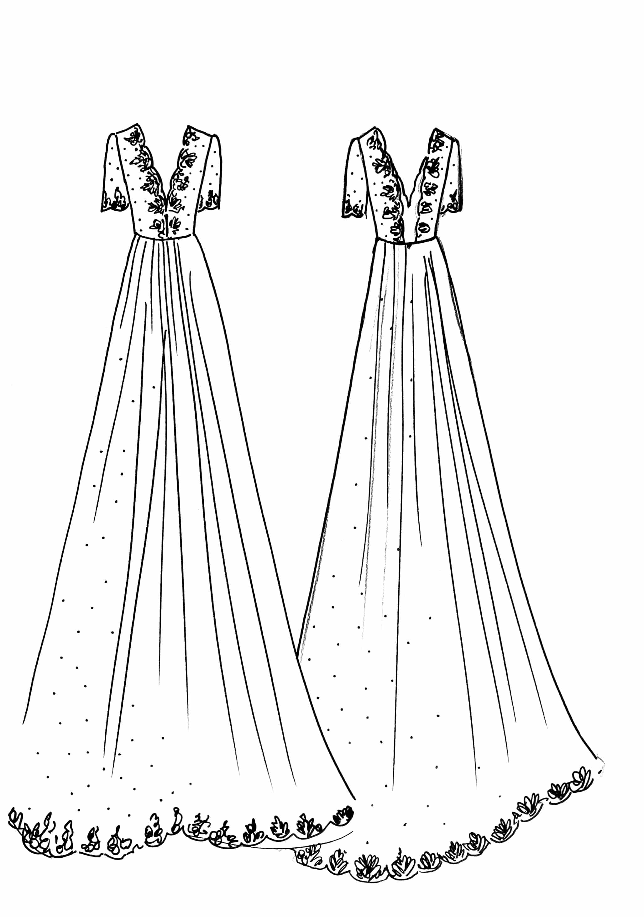 Maison Floret Sur-mesure Célestin robe plumetis dentelle