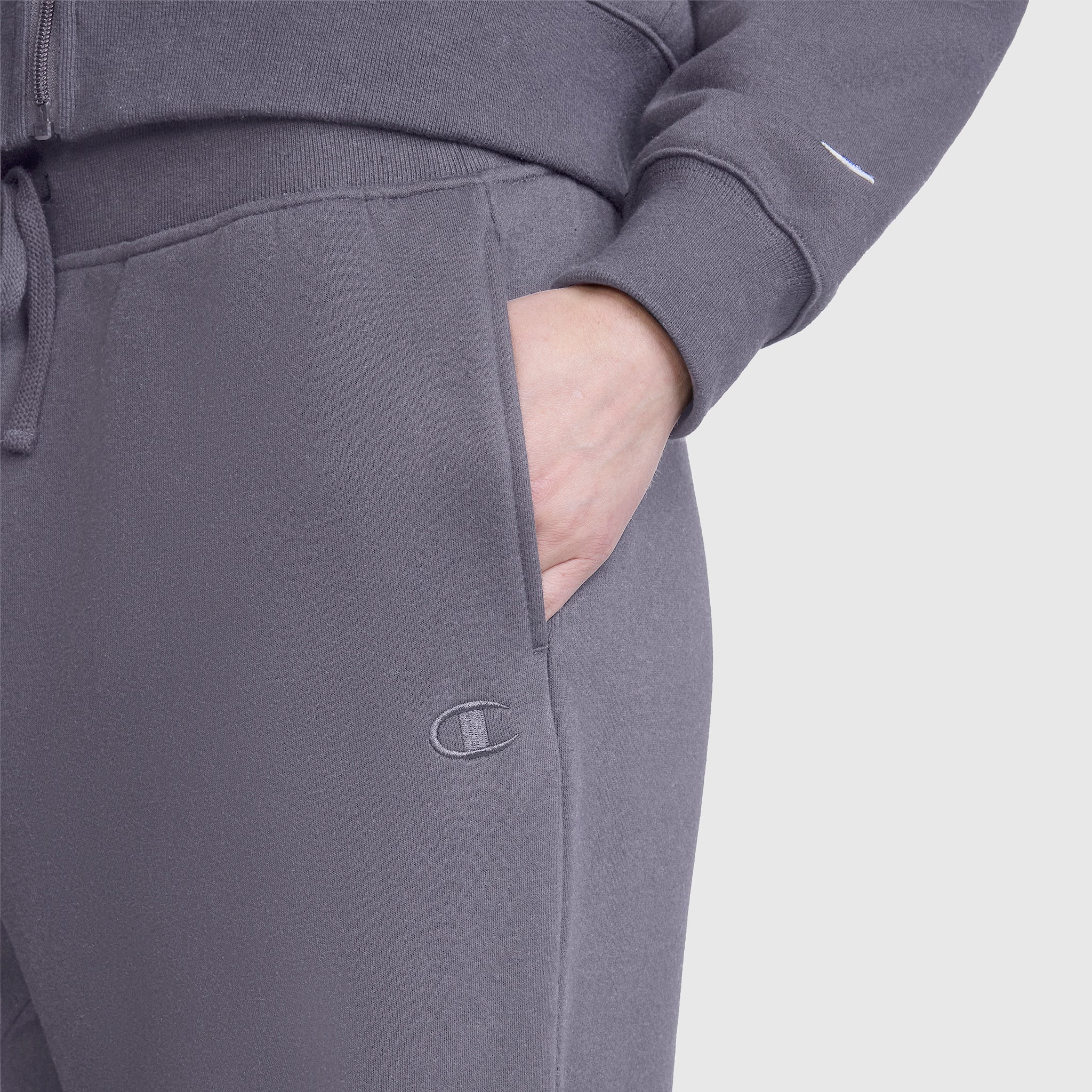 Champion Wide Leg Fleece pantalon jogging gris acier molleton
